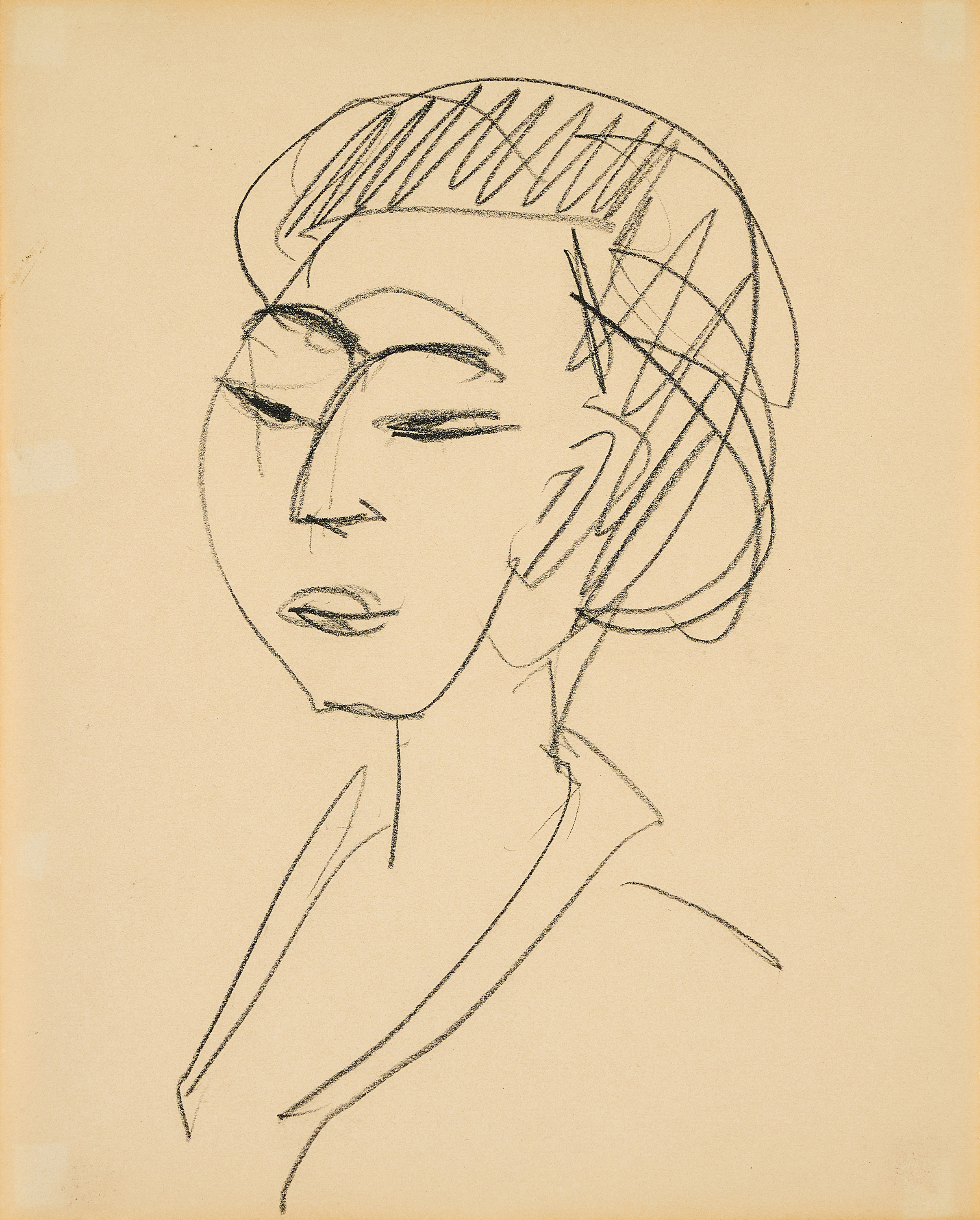Ernst Ludwig Kirchner - Portraet eines jungen Maedchens mit Schalkragen Portraet Erna, 77260-4, Van Ham Kunstauktionen