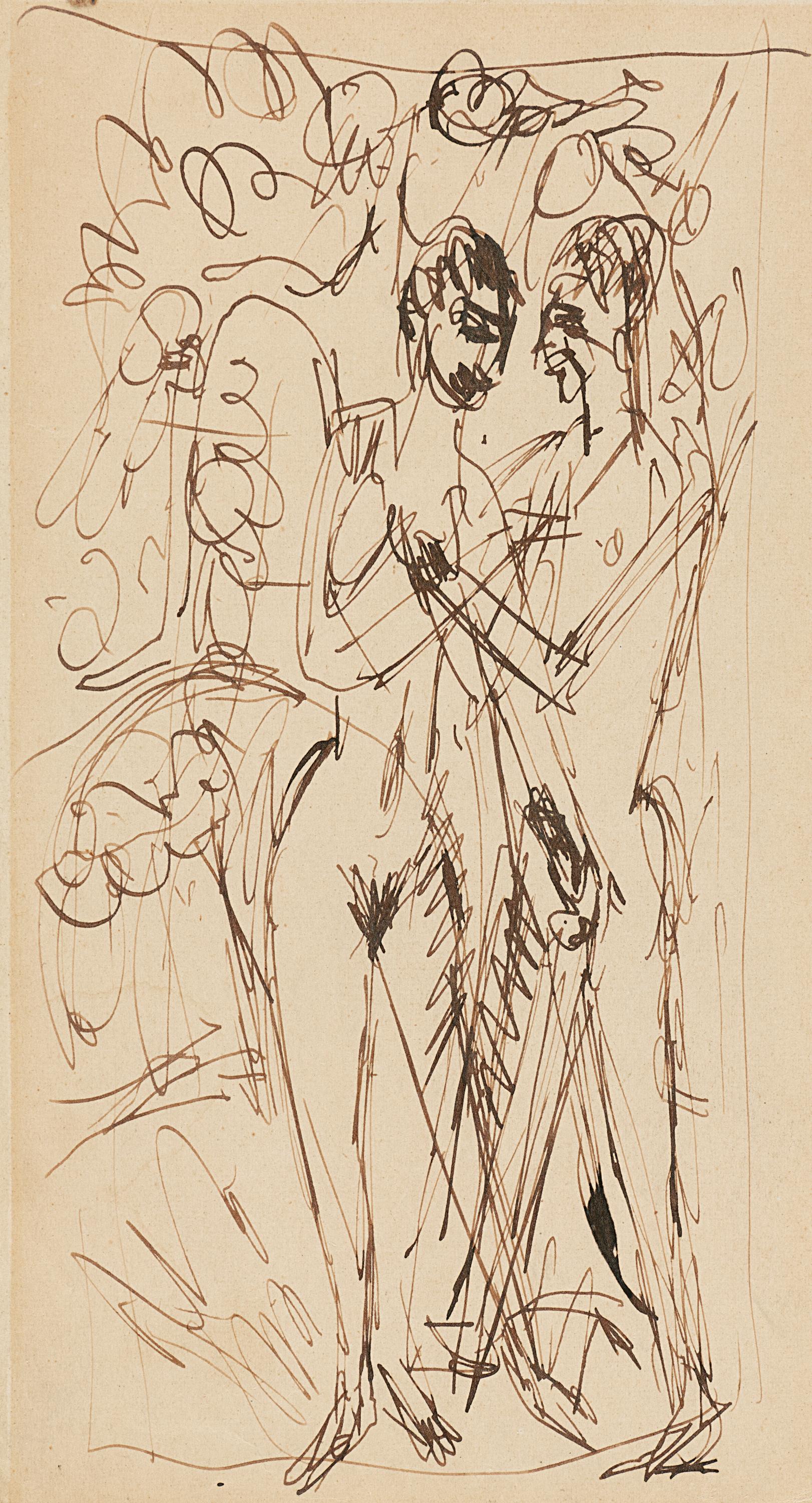Ernst Ludwig Kirchner - Stehendes Liebespaar, 79265-2, Van Ham Kunstauktionen