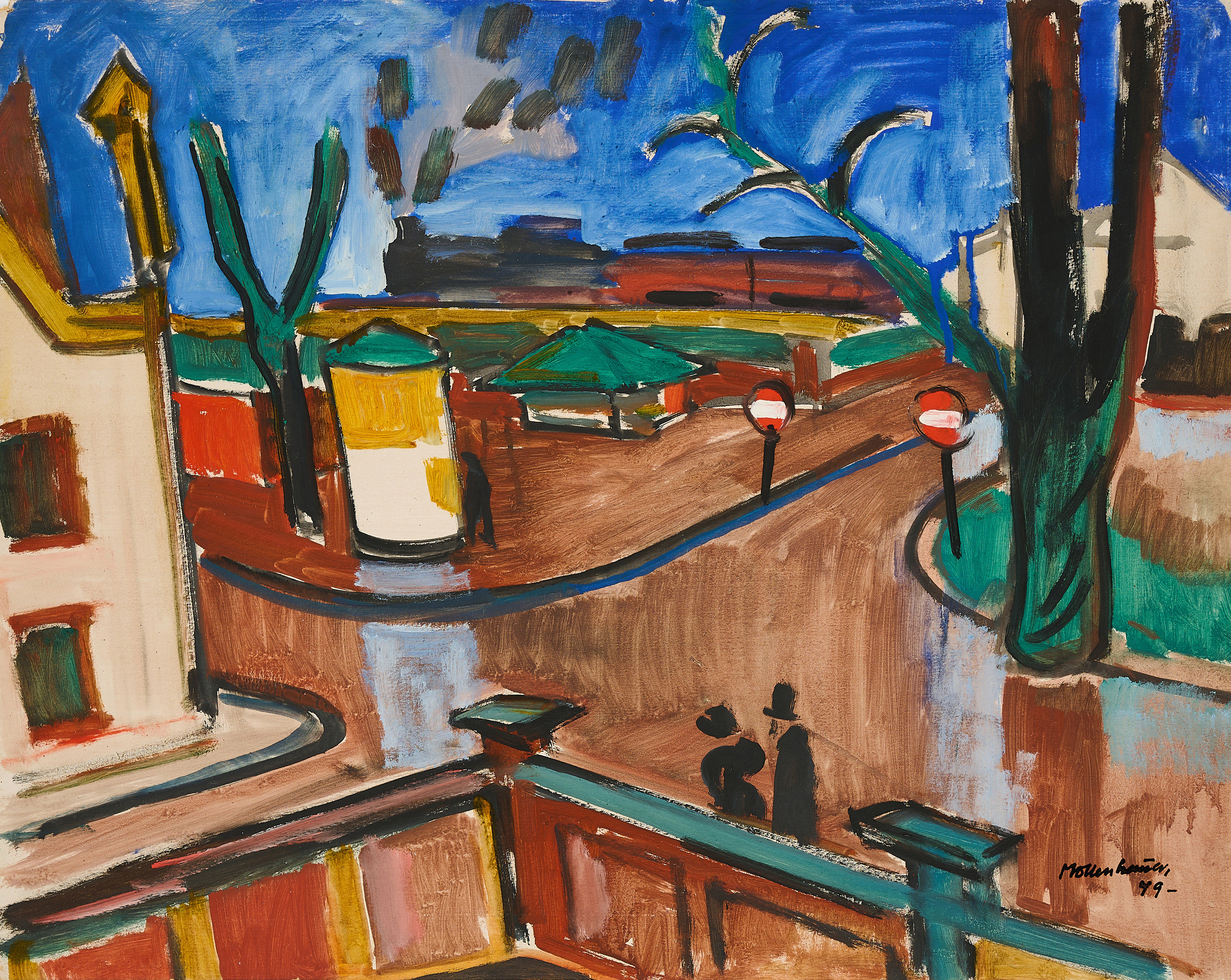 Ernst Mollenhauer - Bahnhof in Beusheim, 80374-380, Van Ham Kunstauktionen