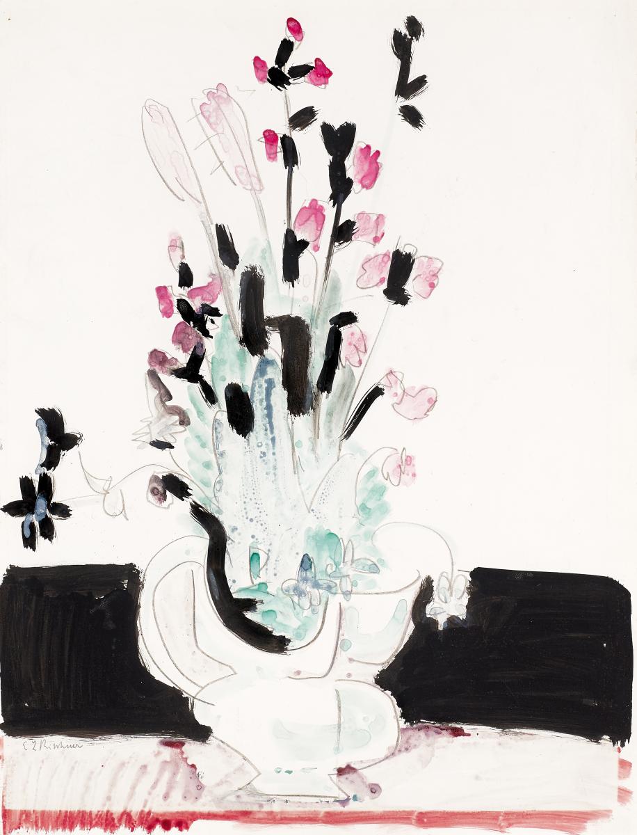 Ernst Ludwig Kirchner - Blumenstrauss in Vase Stillleben, 60977-1, Van Ham Kunstauktionen