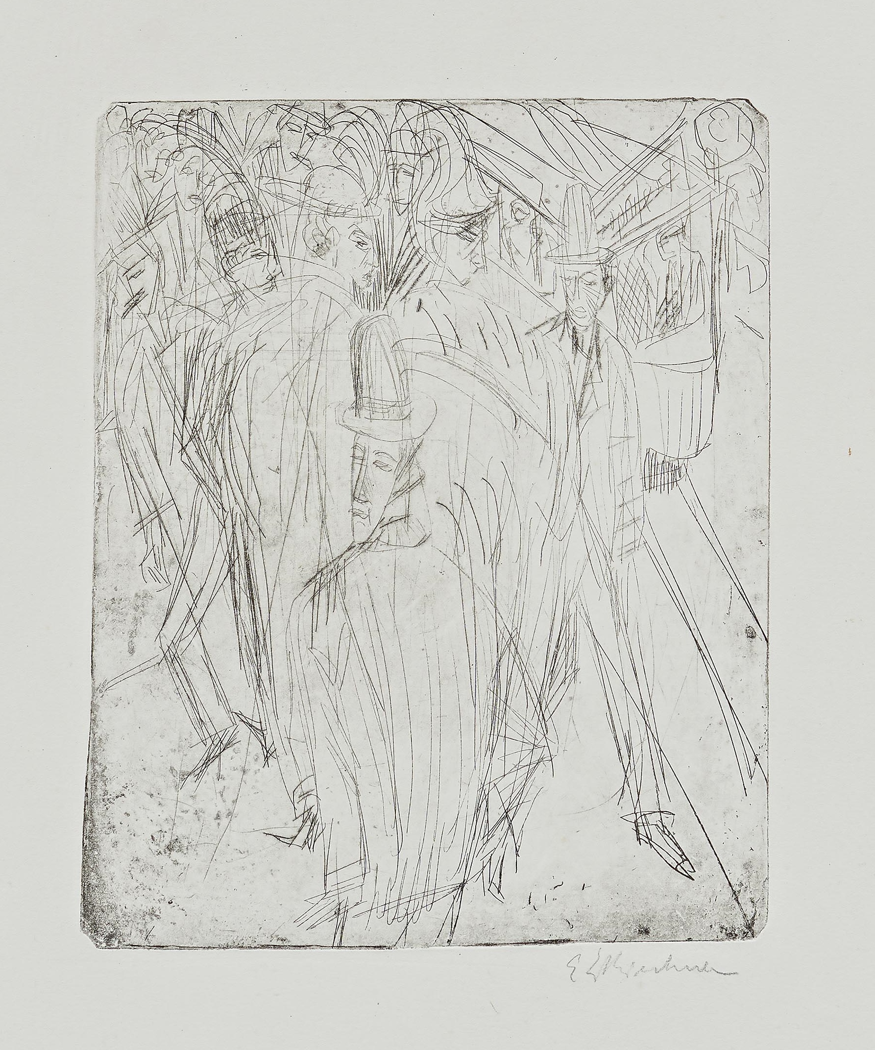 Ernst Ludwig Kirchner - Passantenknaeul und Elektrische, 68002-21, Van Ham Kunstauktionen