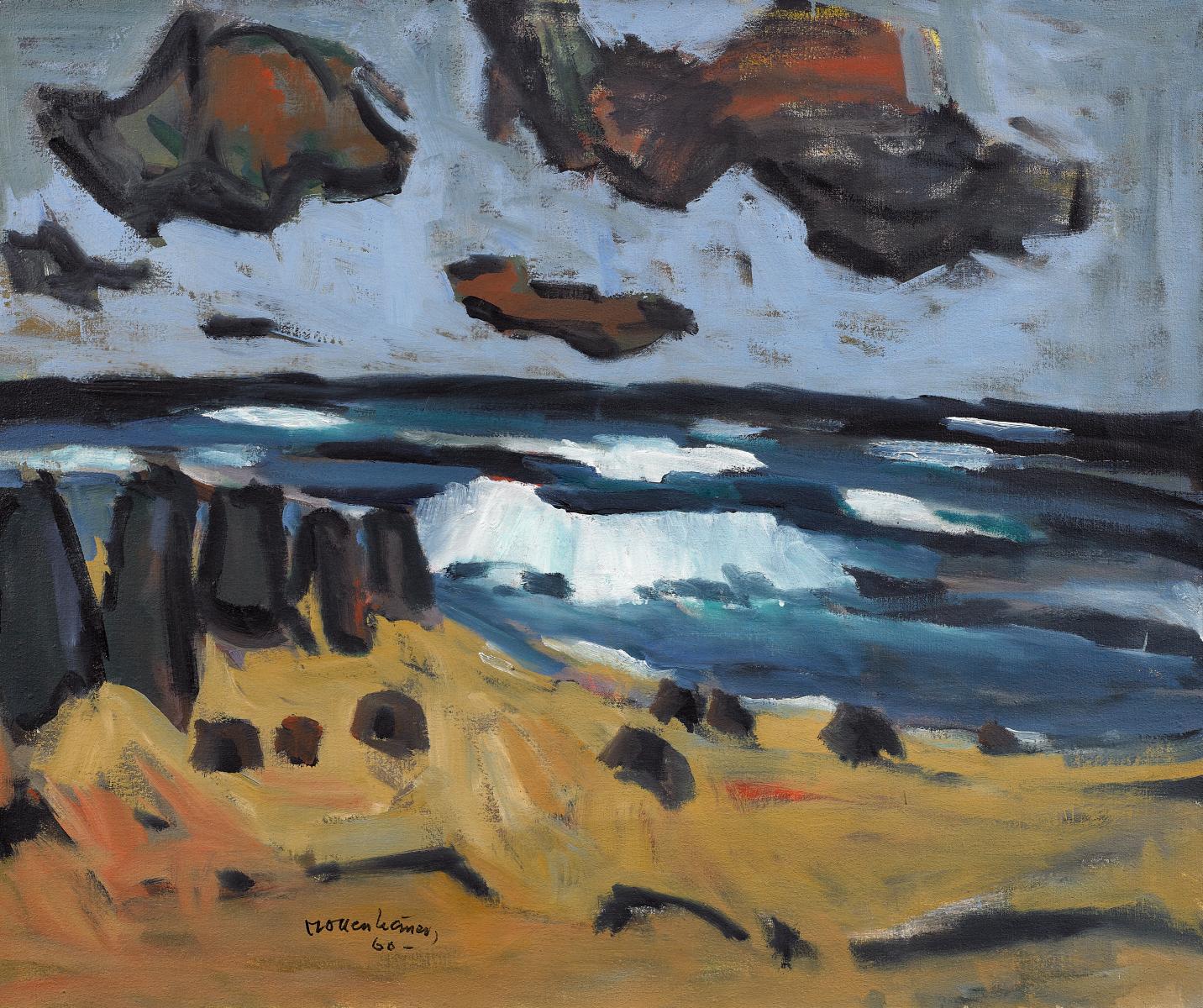 Ernst Mollenhauer - Am Strand mit blauen Wolken, 55443-4, Van Ham Kunstauktionen