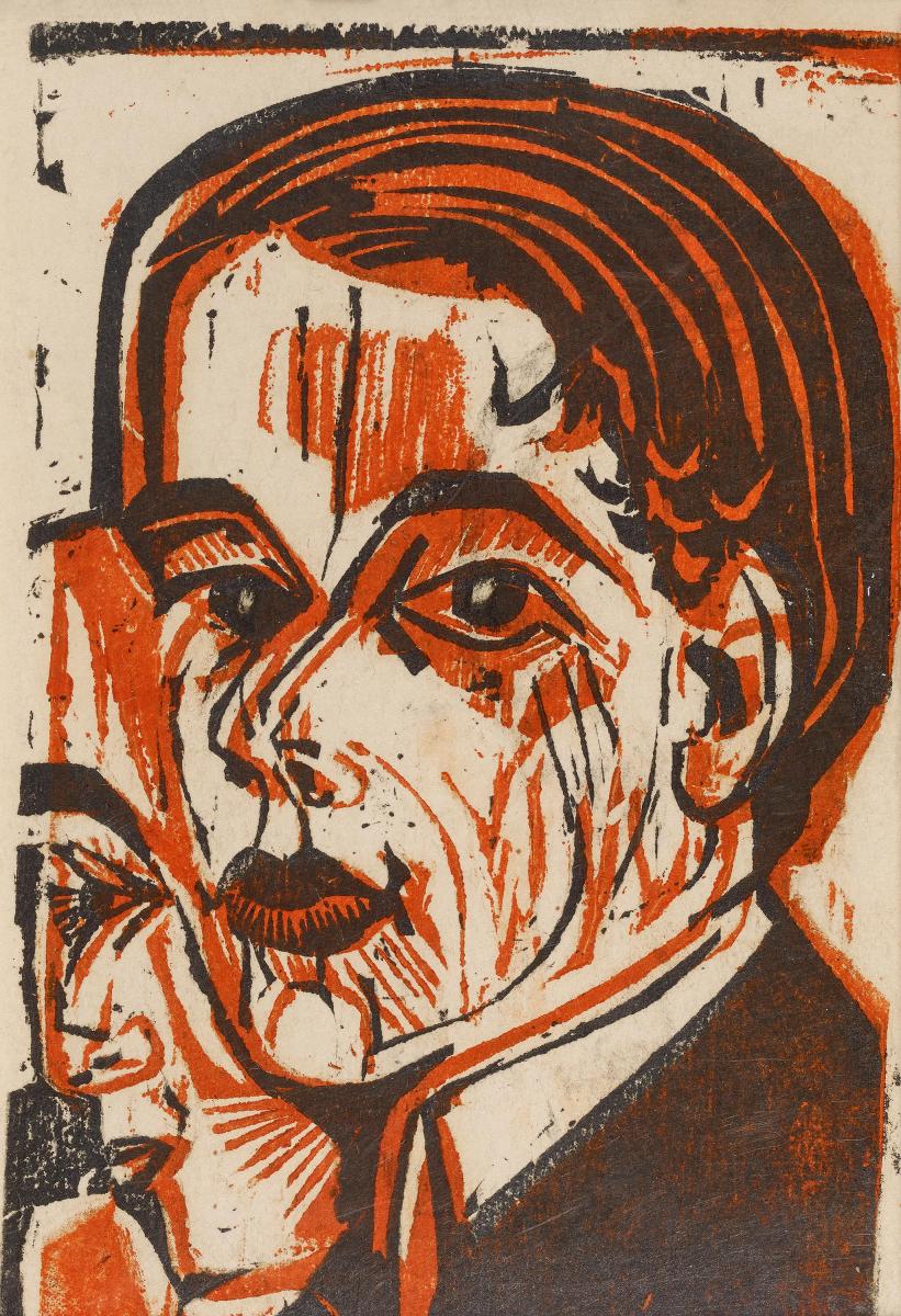 Portrait Künstler Kirchner Ernst Ludwig (1880 Aschaffenburg  - 1938…