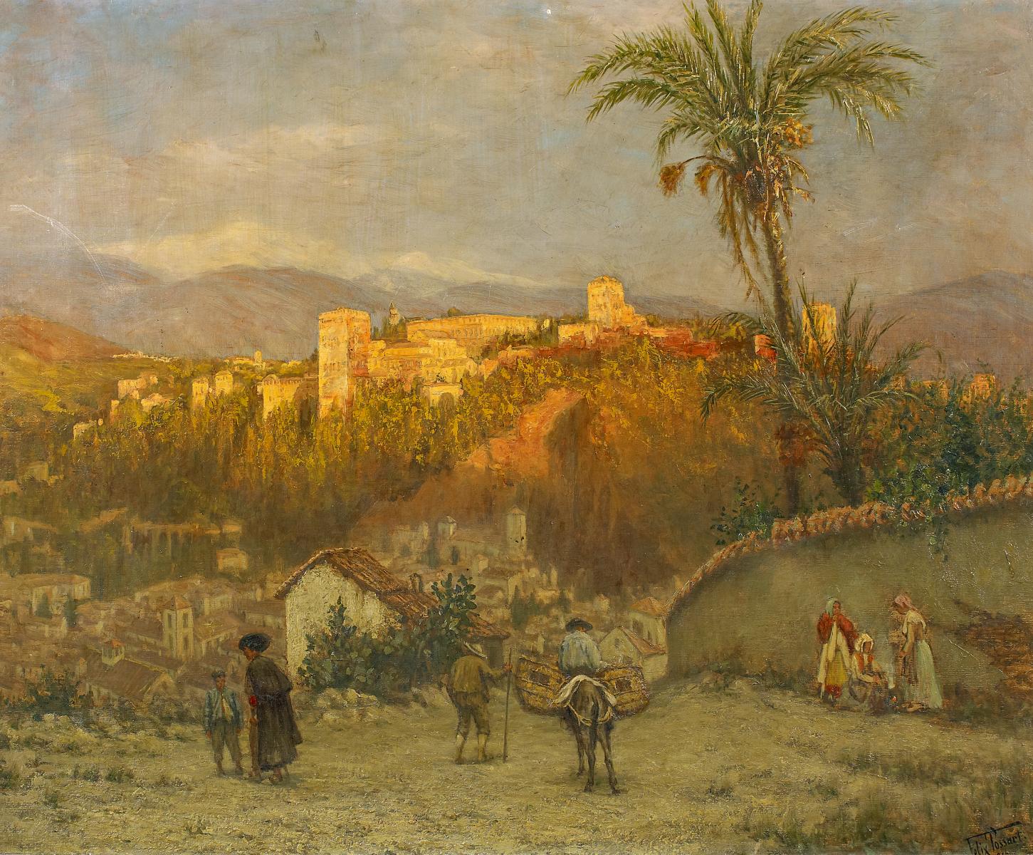 Felix Possart - Blick auf die Alhambra in Granada, 57682-1, Van Ham Kunstauktionen