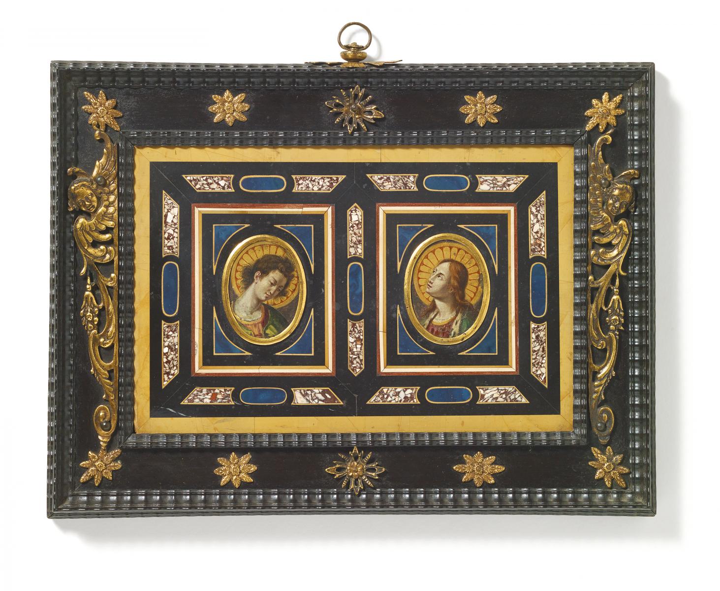 Florenz - Pietra Dura Platte mit Verkuendigungsdarstellung, 64564-24, Van Ham Kunstauktionen