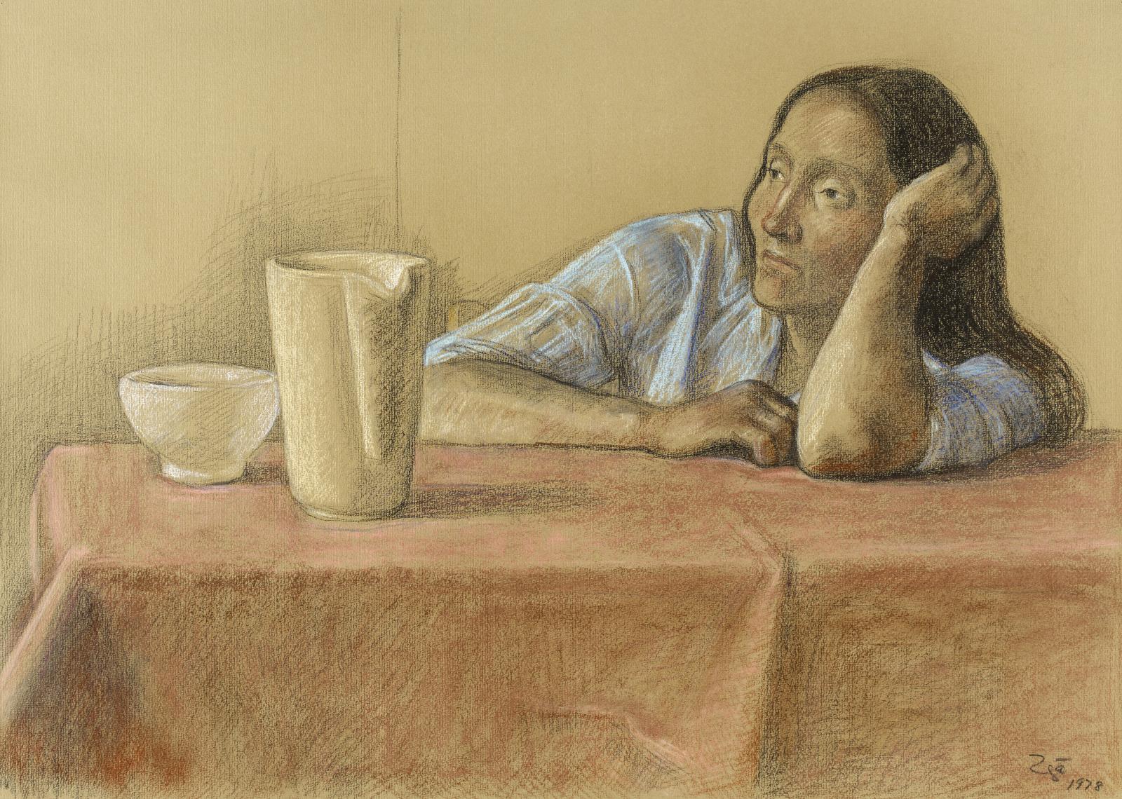 Francisco Zuniga - Am Tisch, 66671-3, Van Ham Kunstauktionen