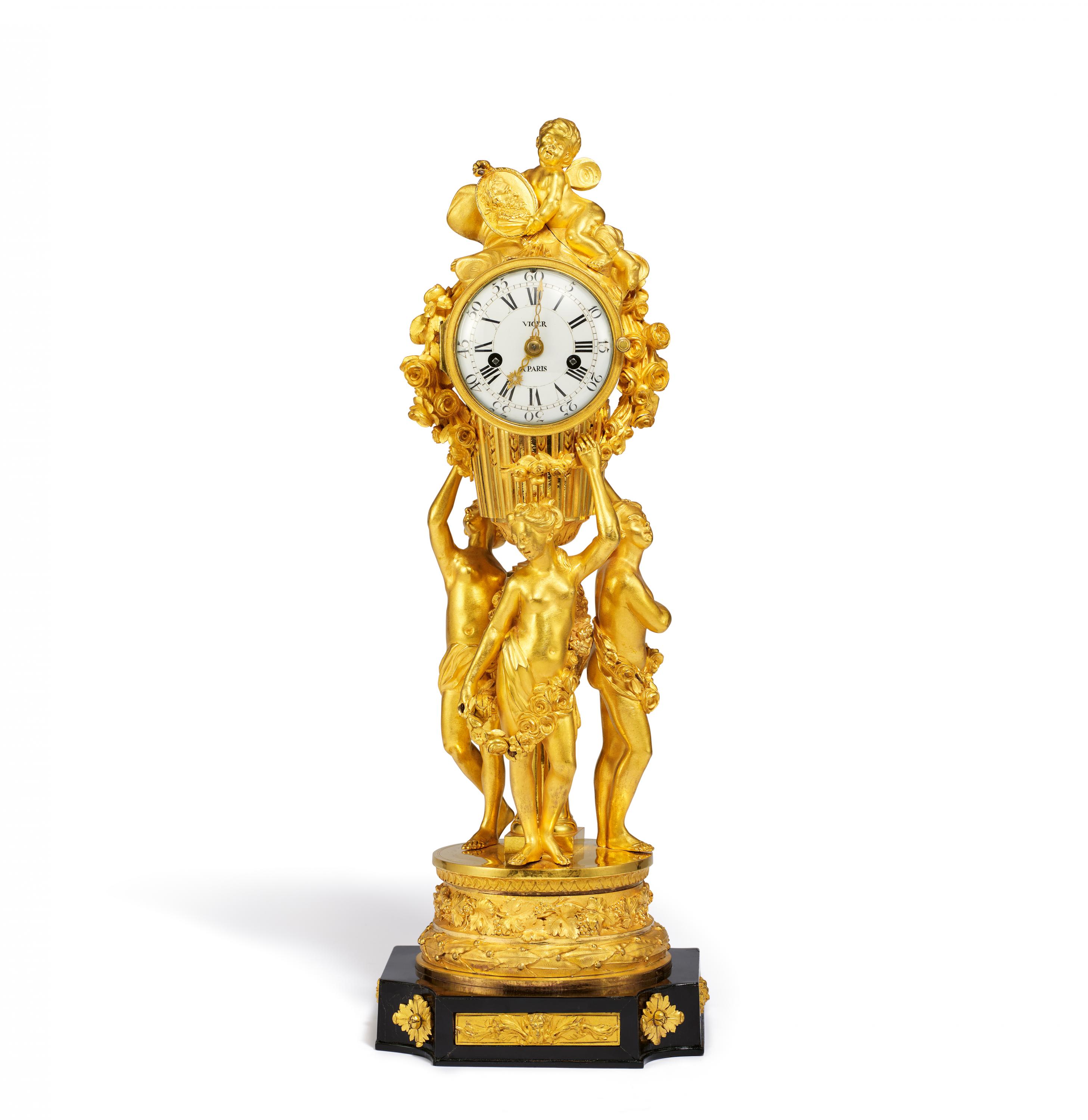 Francois Viger - Seltene Pendule mit drei Grazien, 80056-1, Van Ham Kunstauktionen