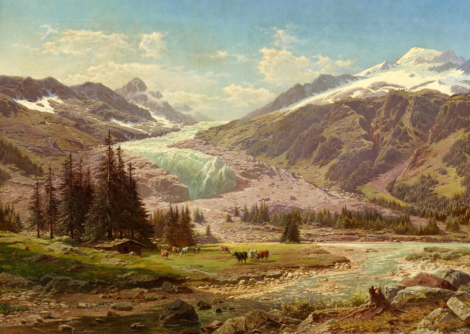 Francois Roffiaen - Gletscher bei Chamonix, 53609-1, Van Ham Kunstauktionen