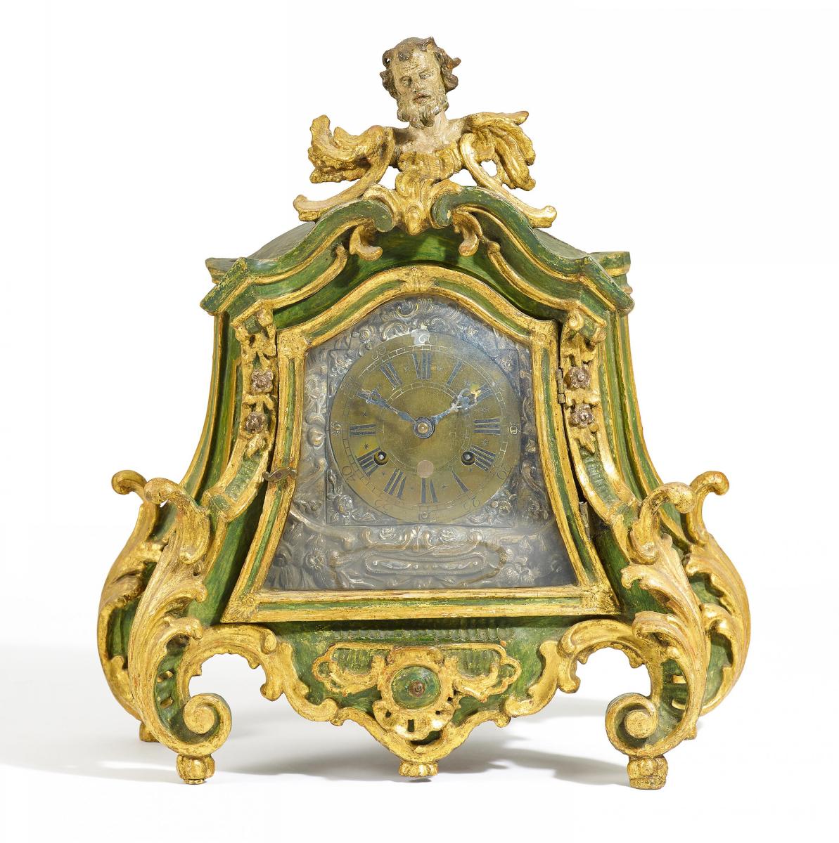 Franken - Kleine Rokoko Uhr mit Chronos, 59650-3, Van Ham Kunstauktionen