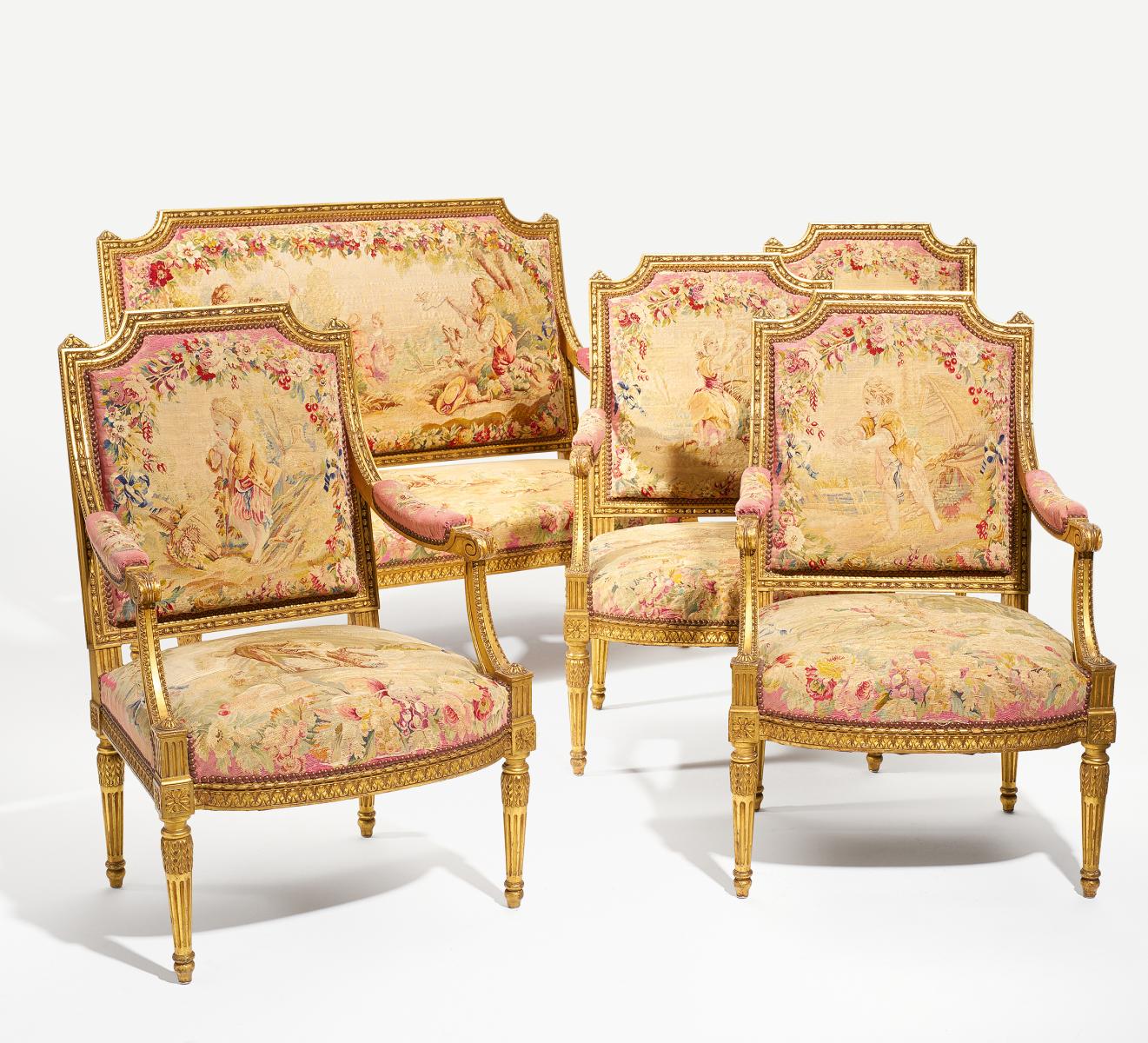 Frankreich - Sitzgarnitur Style Louis XVI, 66153-1, Van Ham Kunstauktionen