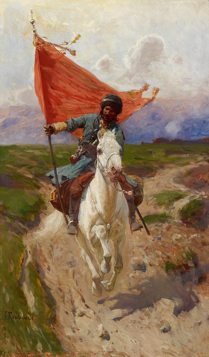 Franz Roubaud - Lone standard bearer, 55013-1, Van Ham Kunstauktionen