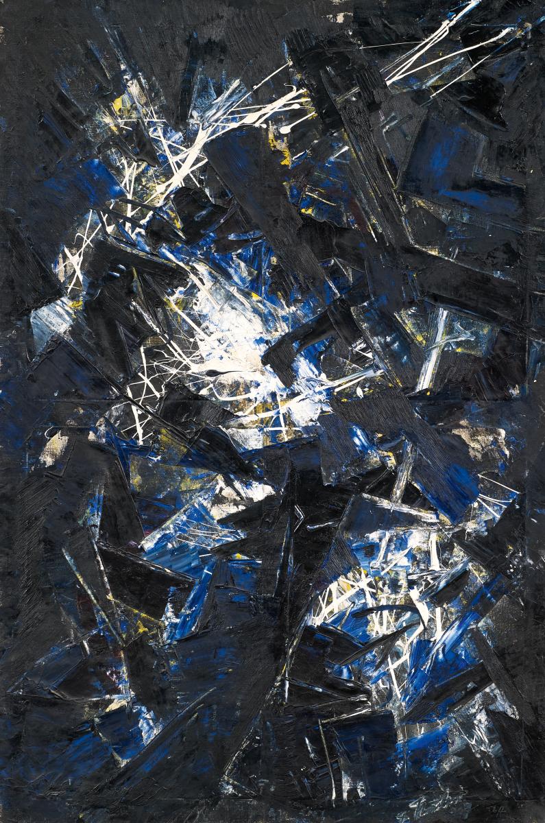 Fred Thieler - Aktives Weiss zwischen Blau und Schwarz oder O2 5657, 57870-3, Van Ham Kunstauktionen