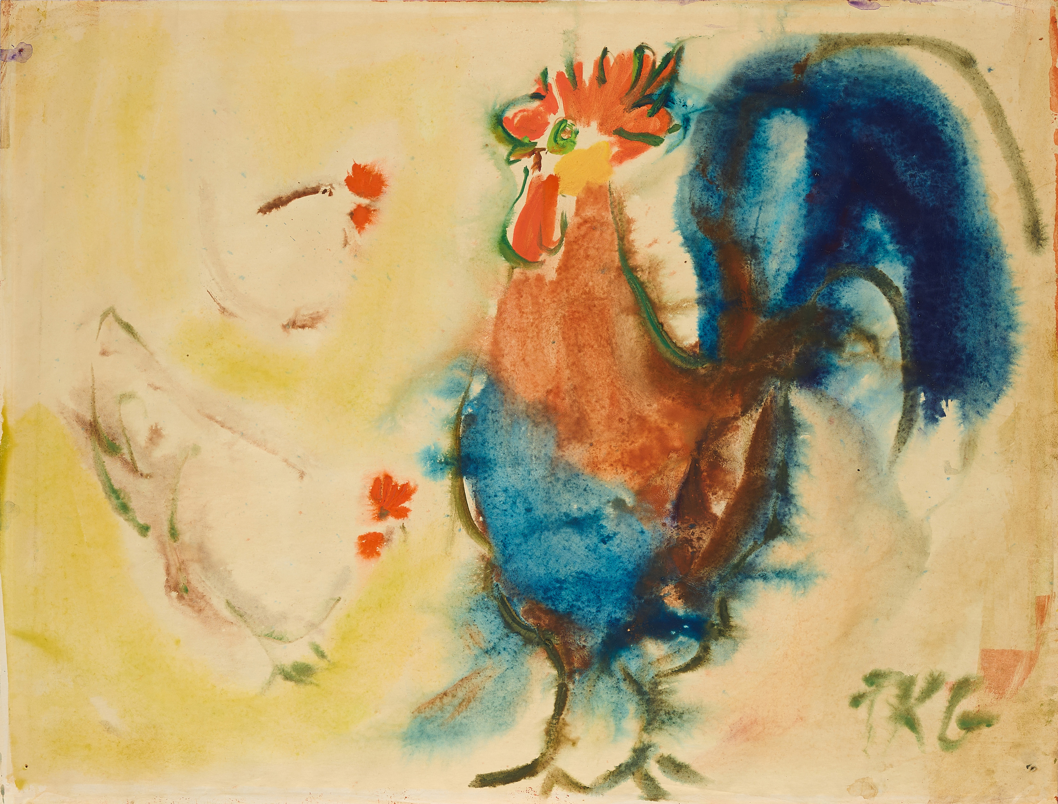 Friedrich Karl Gotsch - Hahn mit Hennen, 80374-153, Van Ham Kunstauktionen