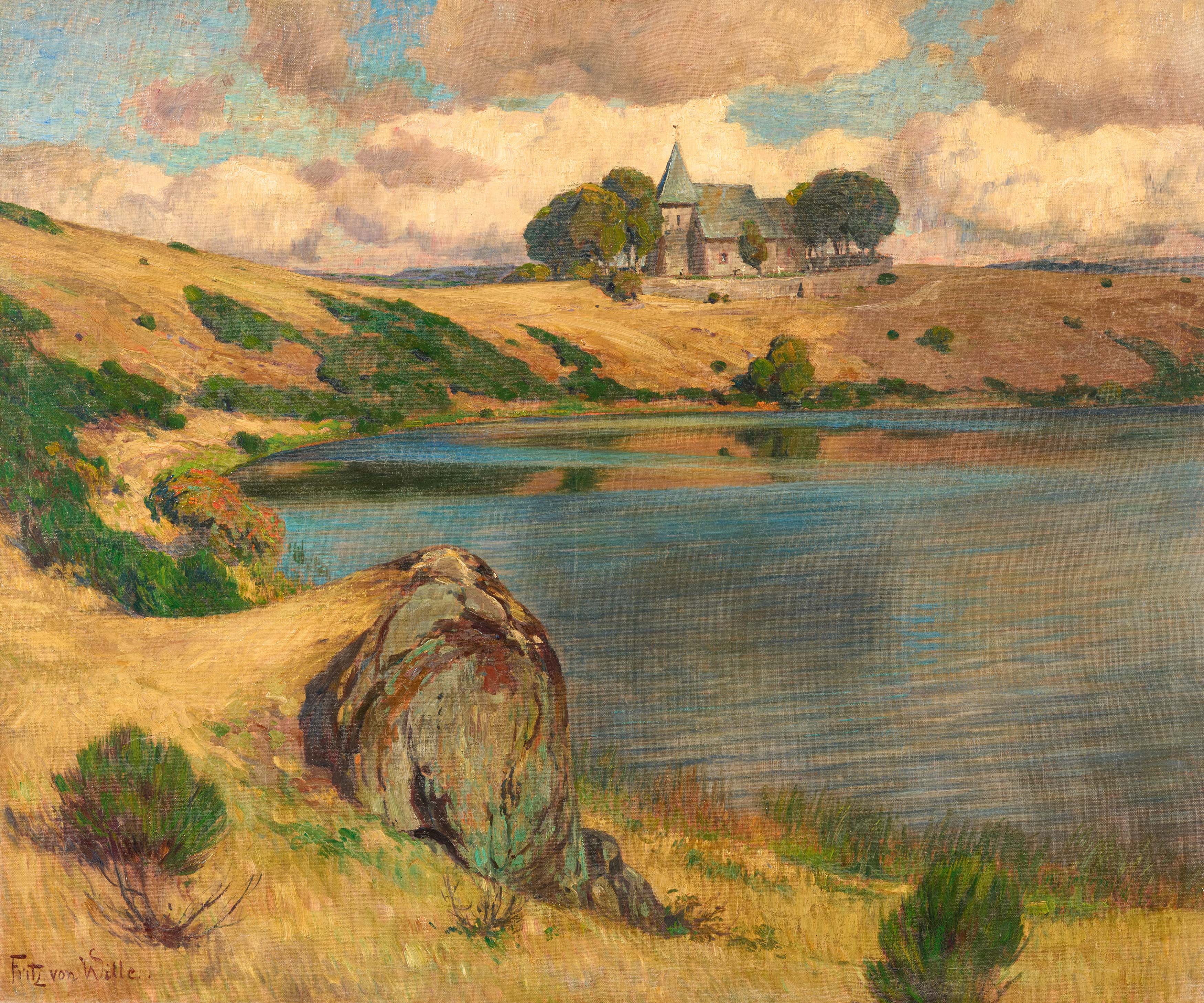 Fritz von Wille - Die Kapelle ueber dem Totenmaar, 73296-2, Van Ham Kunstauktionen