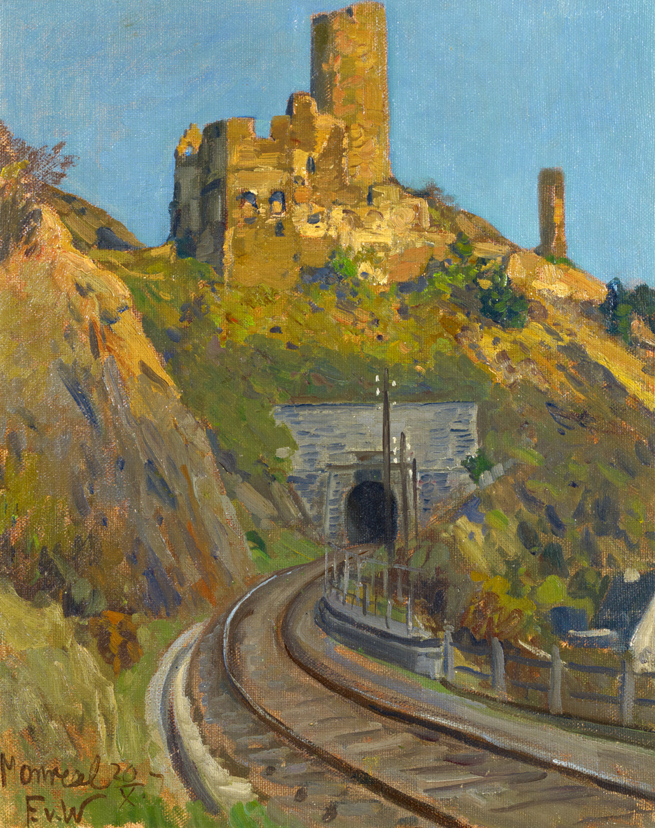 Fritz von Wille - Eisenbahntunnel unterhalb der Monrealer Loewenburg, 62733-28, Van Ham Kunstauktionen