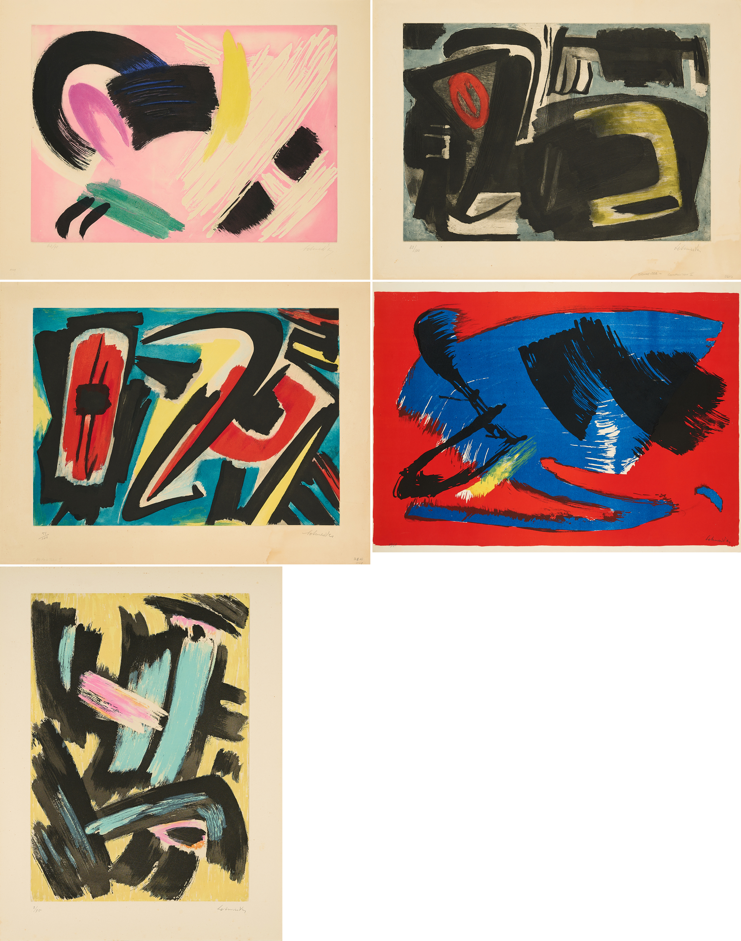 Gerard Ernest Schneider - Konvolut von 5 Druckgrafiken, 60174-463, Van Ham Kunstauktionen