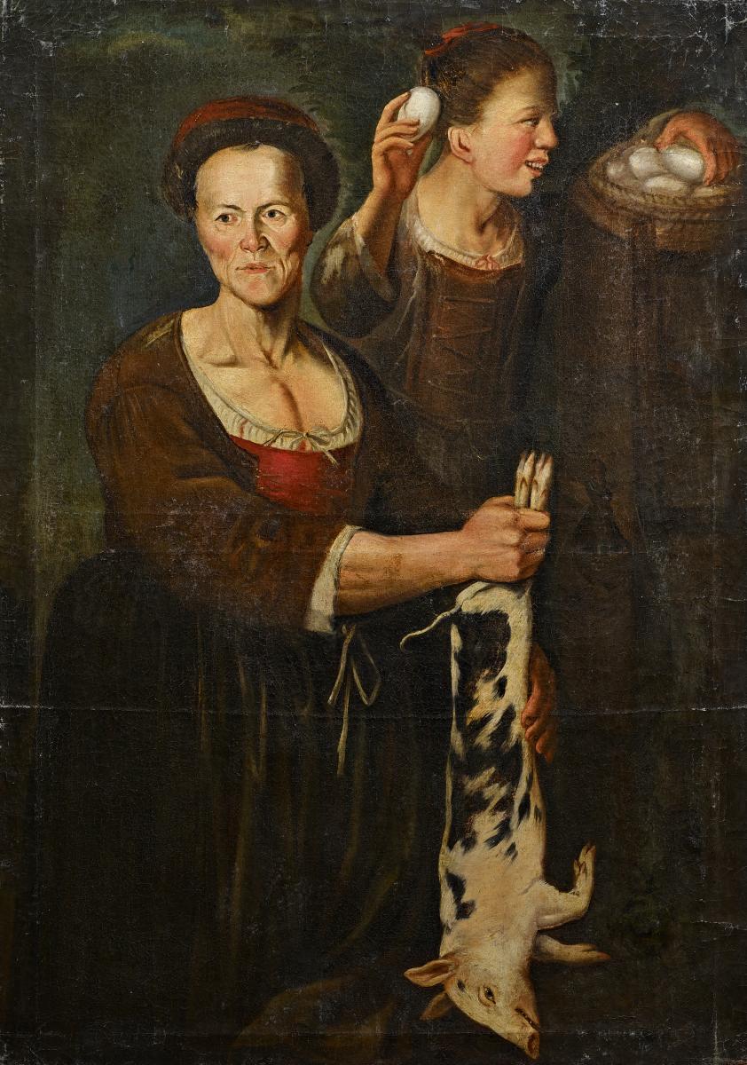 Giacomo Francesco Cipper - Marktfrauen mit Ferkel, 60805-5, Van Ham Kunstauktionen