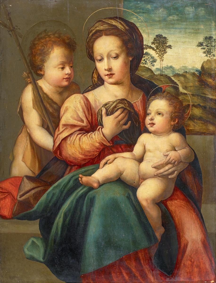 Giovanni Antonio Sogliani - Madonna mit Christuskind und Johannesknaben, 57019-1, Van Ham Kunstauktionen