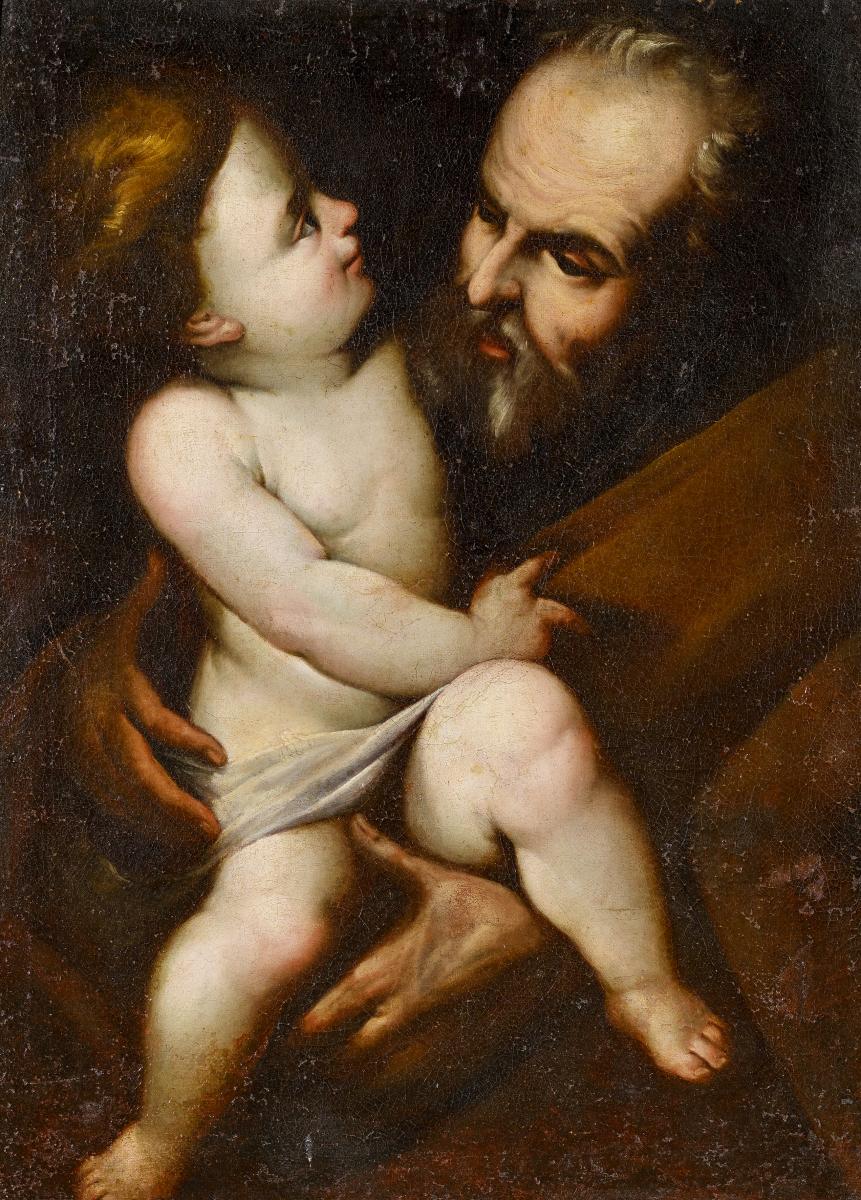 Giulio Cesare Procaccini - Heiliger Josef mit Jesuskind, 65927-5, Van Ham Kunstauktionen