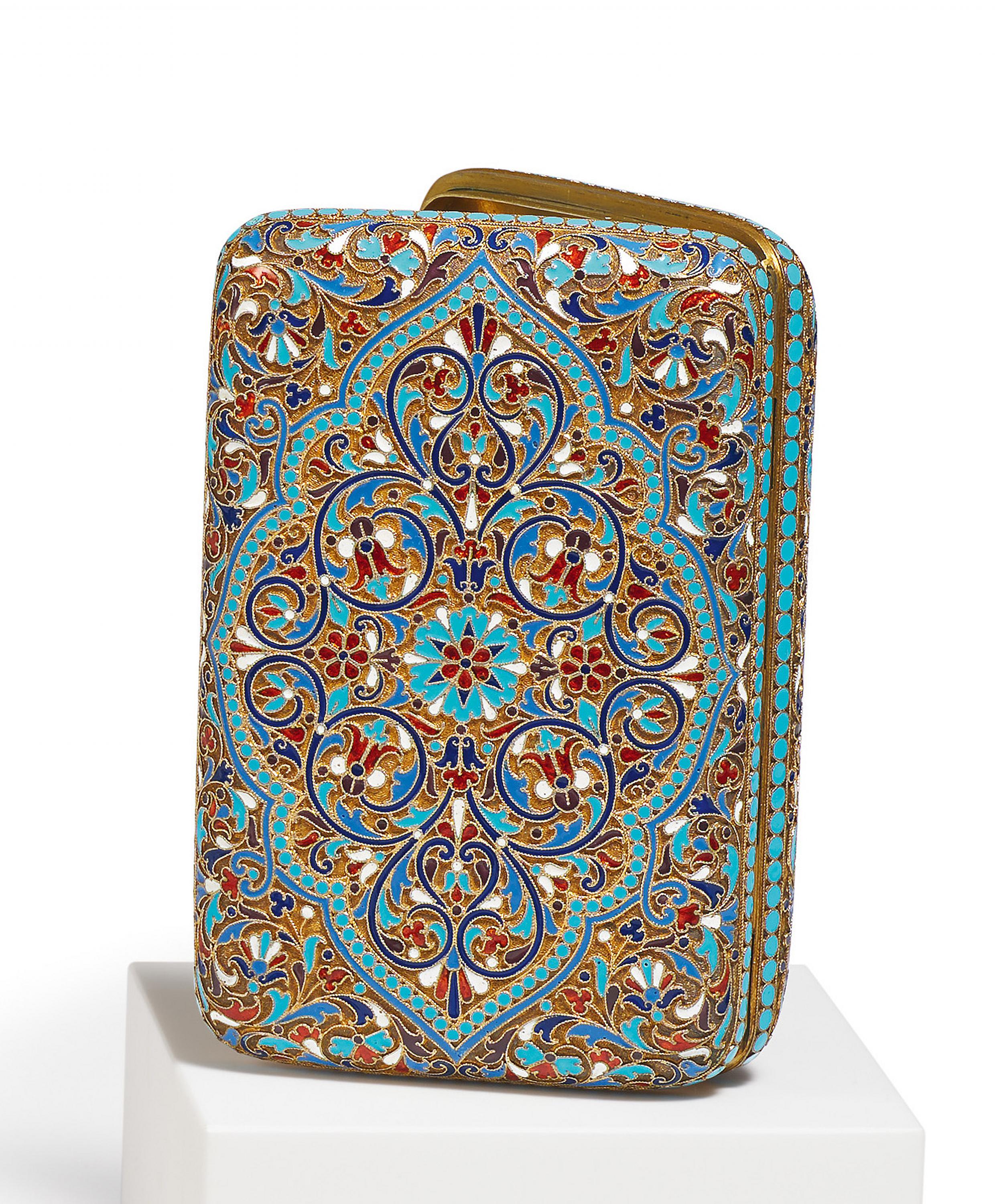 Gustav Klingert - Zigarettenetui mit floralem Emaildekor, 80693-18, Van Ham Kunstauktionen