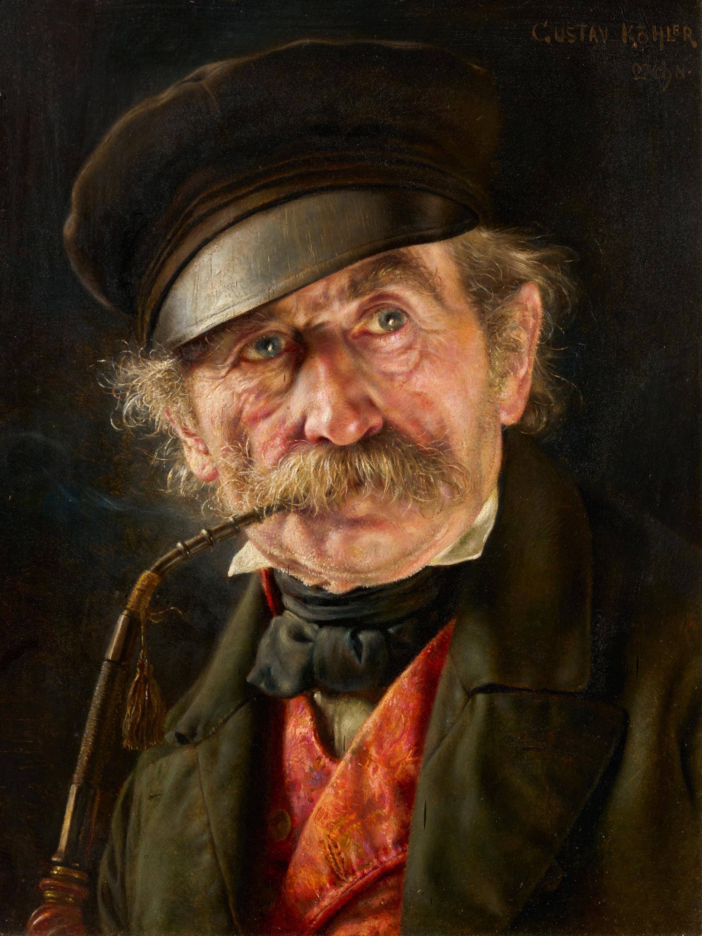 Gustav Koehler - Pfeife rauchender Mann, 75151-7, Van Ham Kunstauktionen