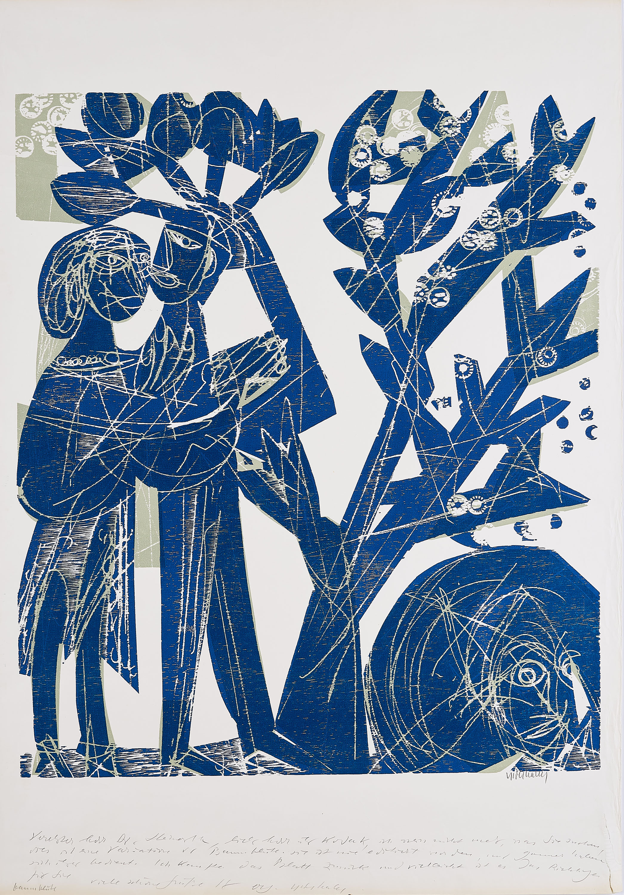 HAP Grieshaber - Das blaue Paar Aus Baumbluete, 73276-3, Van Ham Kunstauktionen