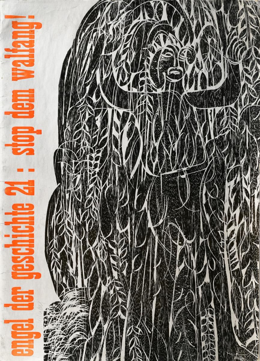 HAP Grieshaber - engel der geschichte 21 stop dem walfang, 50303-41, Van Ham Kunstauktionen