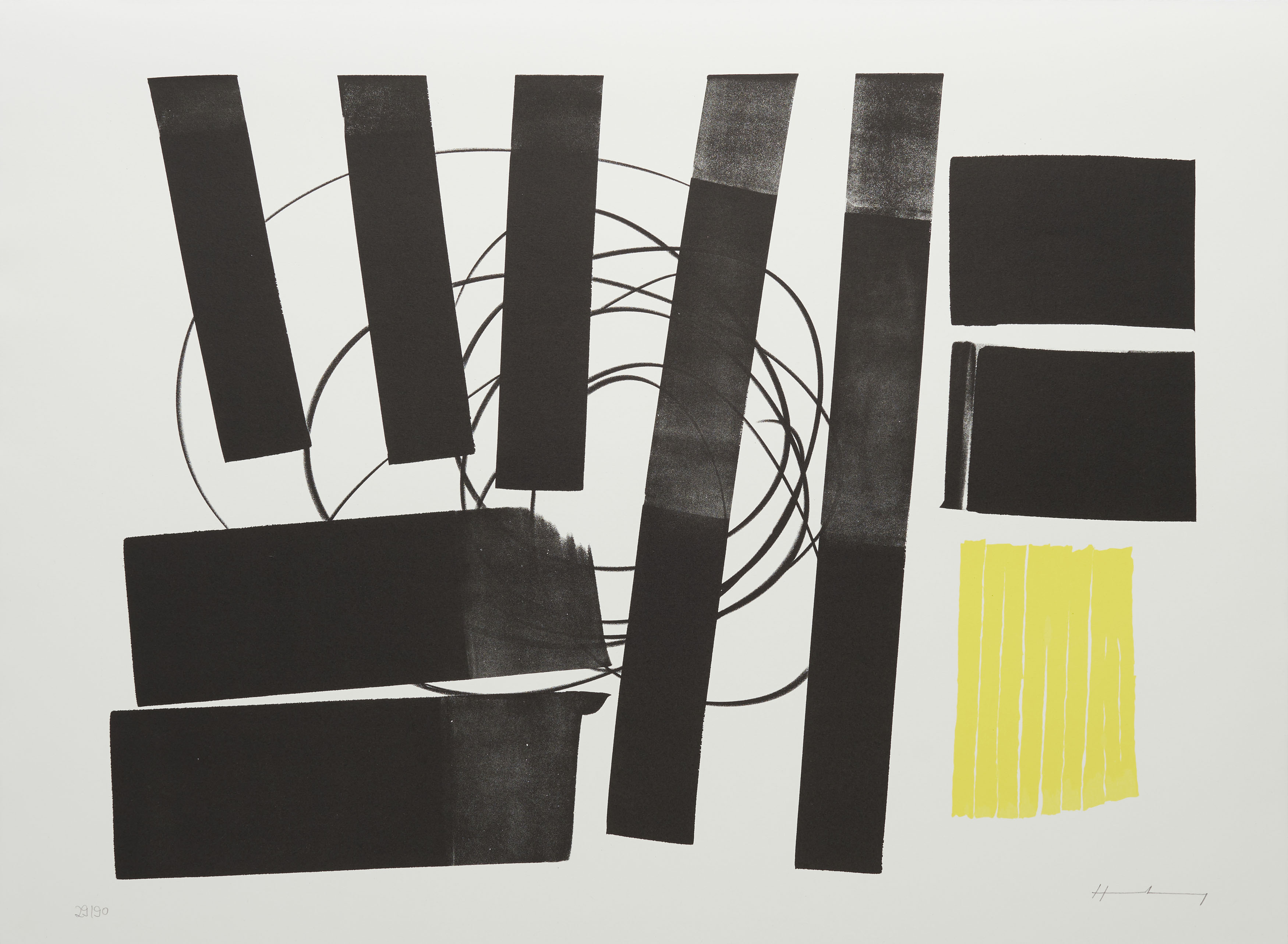 Hans Hartung - L 1973-31 Aus Hommage a Picasso, 73743-44, Van Ham Kunstauktionen