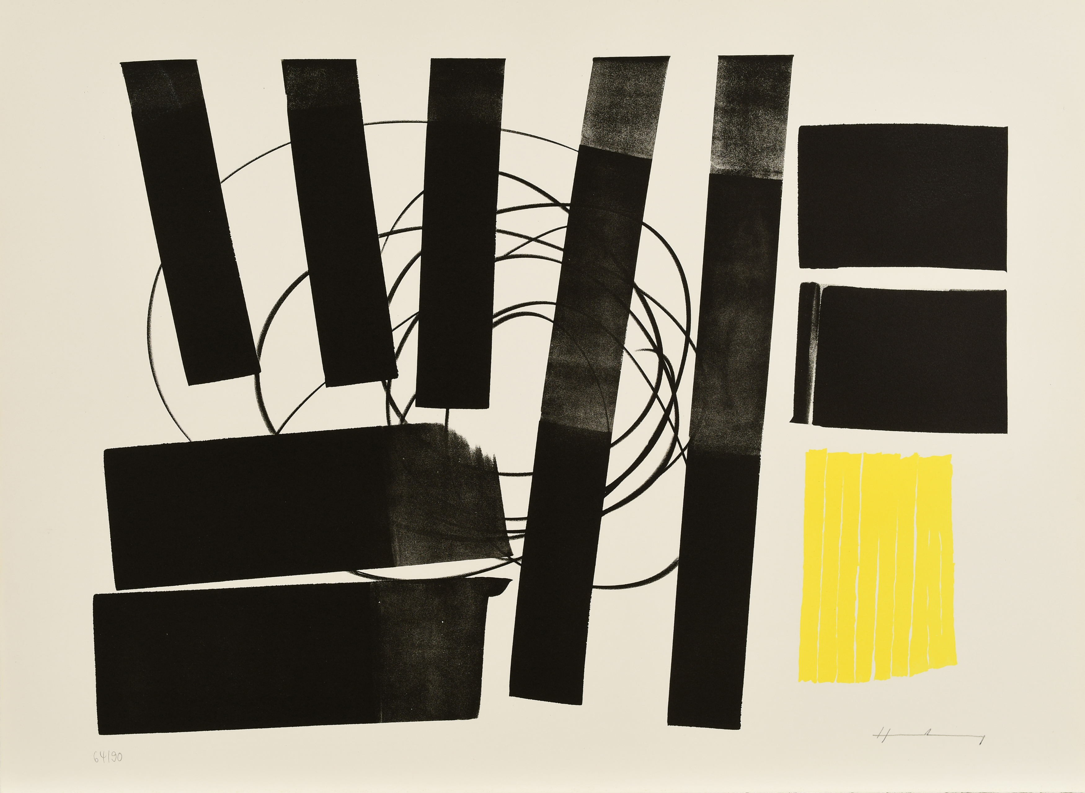 Hans Hartung - L 1973-31 Aus Hommage a Picasso, 65225-1, Van Ham Kunstauktionen