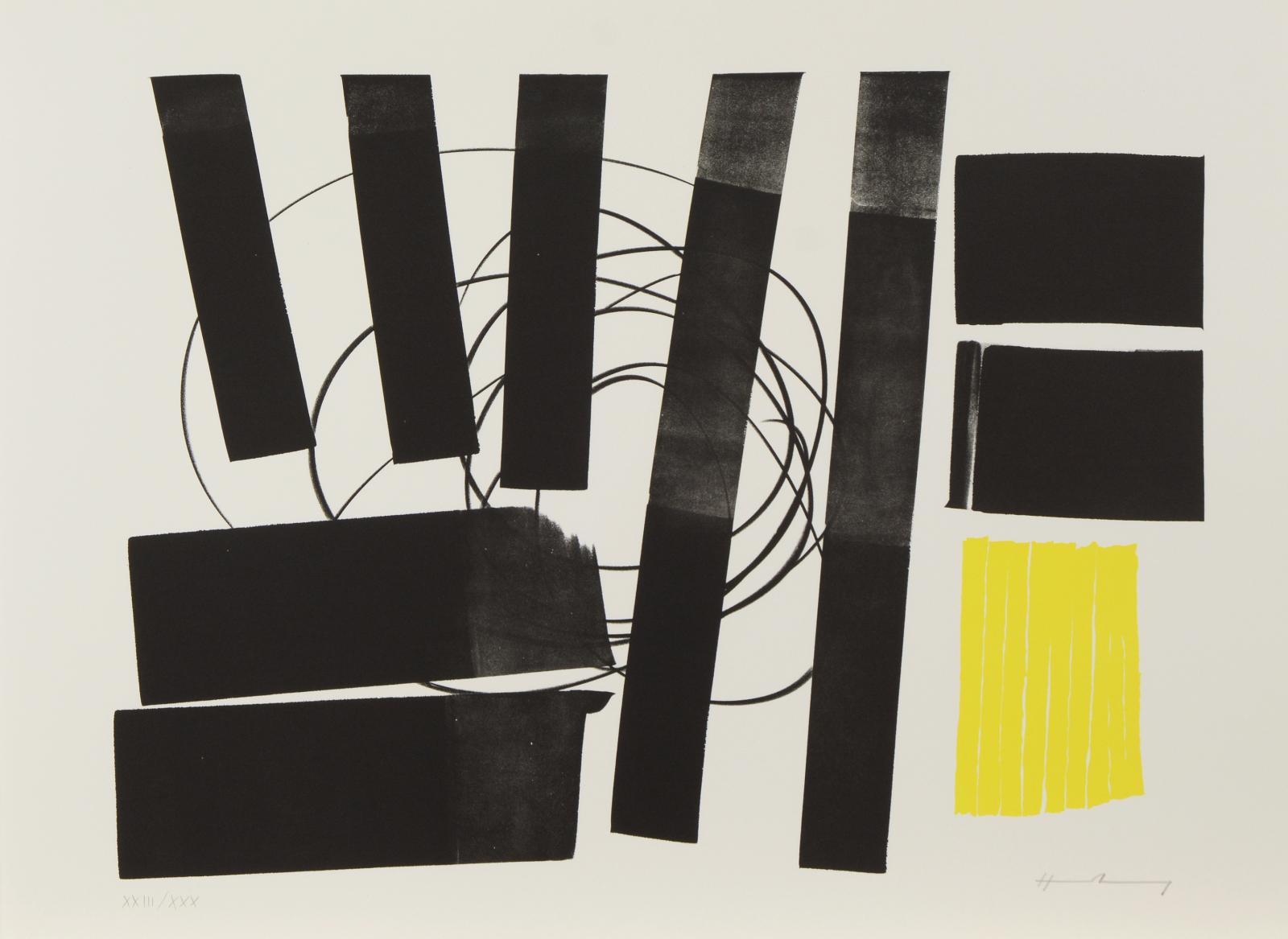 Hans Hartung - L 1973-31  Hommage a Picasso, 61206-48, Van Ham Kunstauktionen