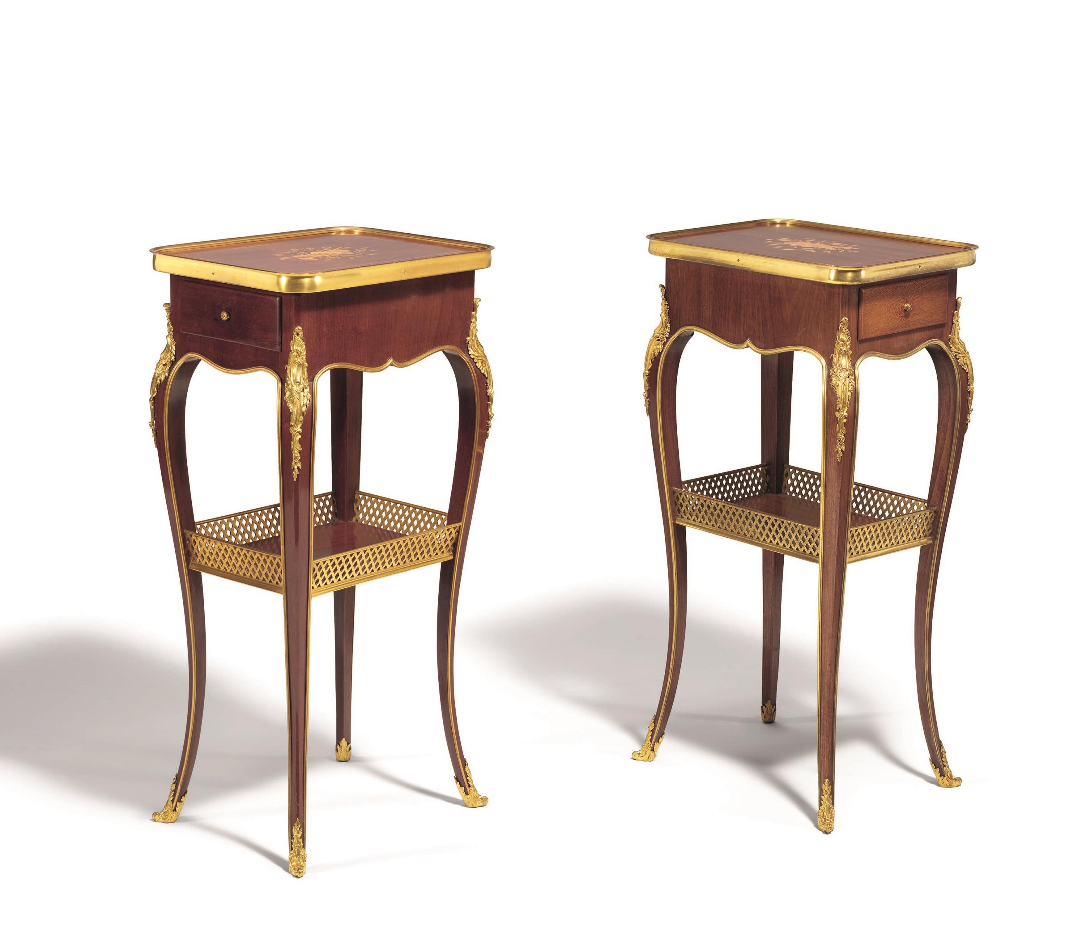 Henry Dasson - Paar kleine Tables Ambulantes, 77952-6, Van Ham Kunstauktionen