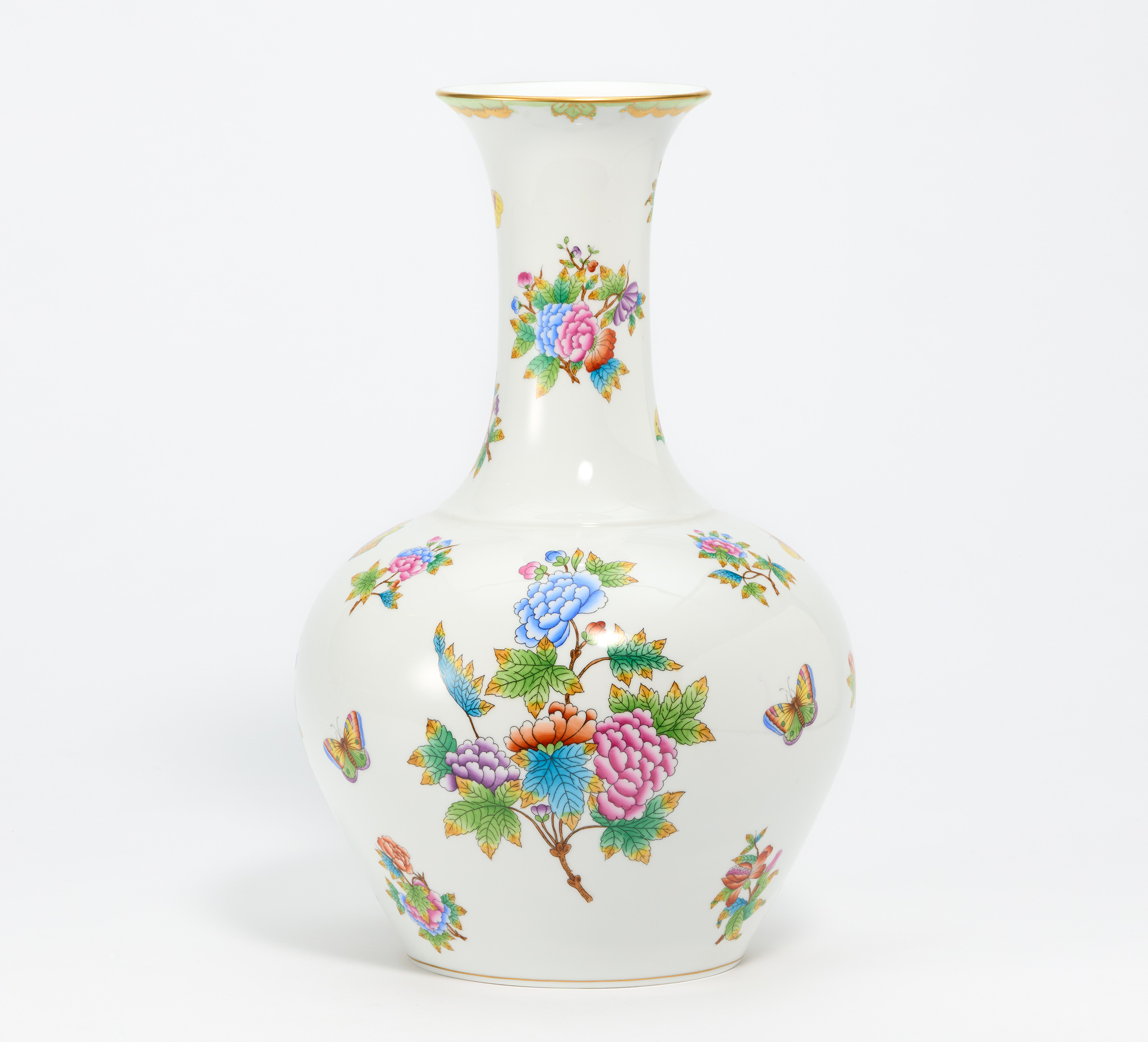Herend - Grosse Vase mit Blumen- und Schmetterlingsdekor, 73295-52, Van Ham Kunstauktionen