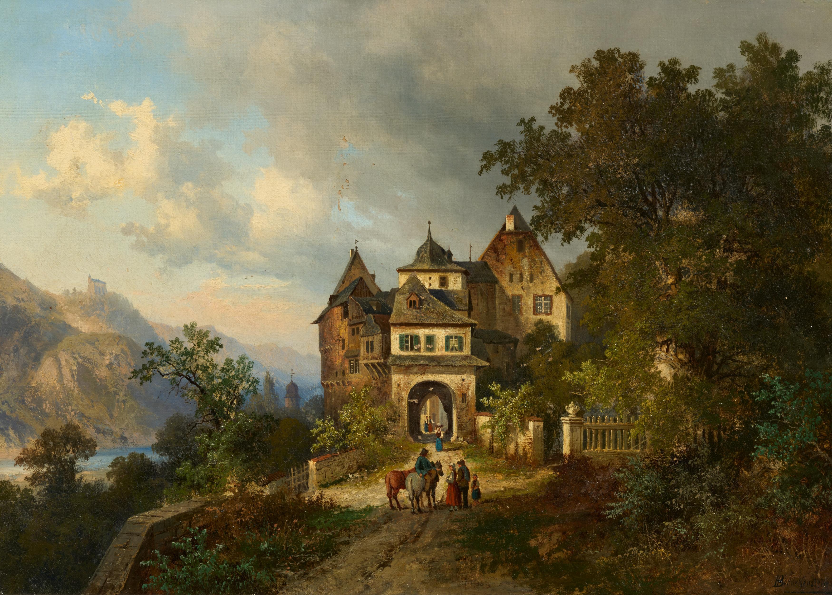 Hermann Bennekenstein - Vor dem Tor, 75890-3, Van Ham Kunstauktionen