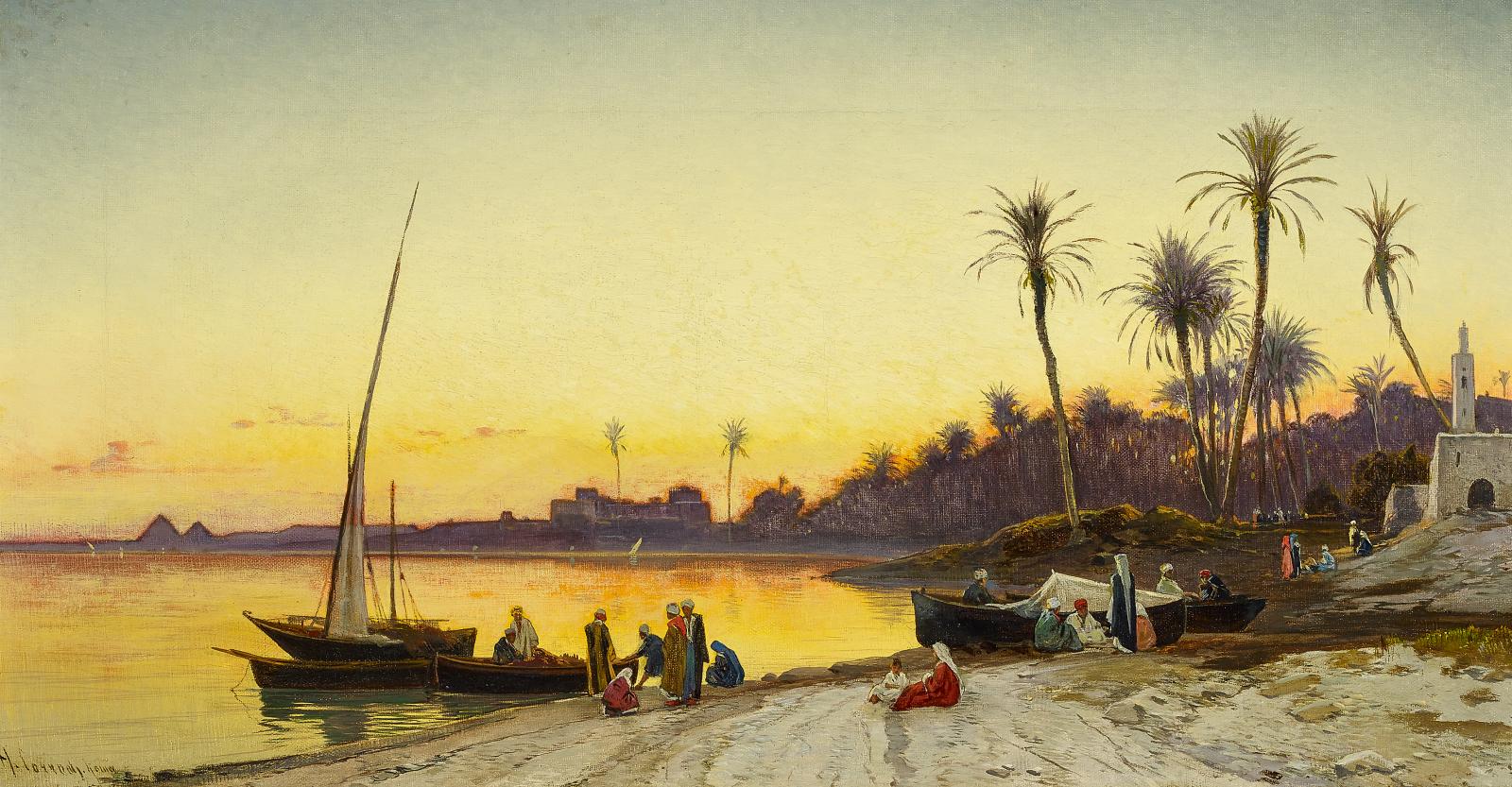 Hermann Corrodi - Abend am Nil, 58444-1, Van Ham Kunstauktionen