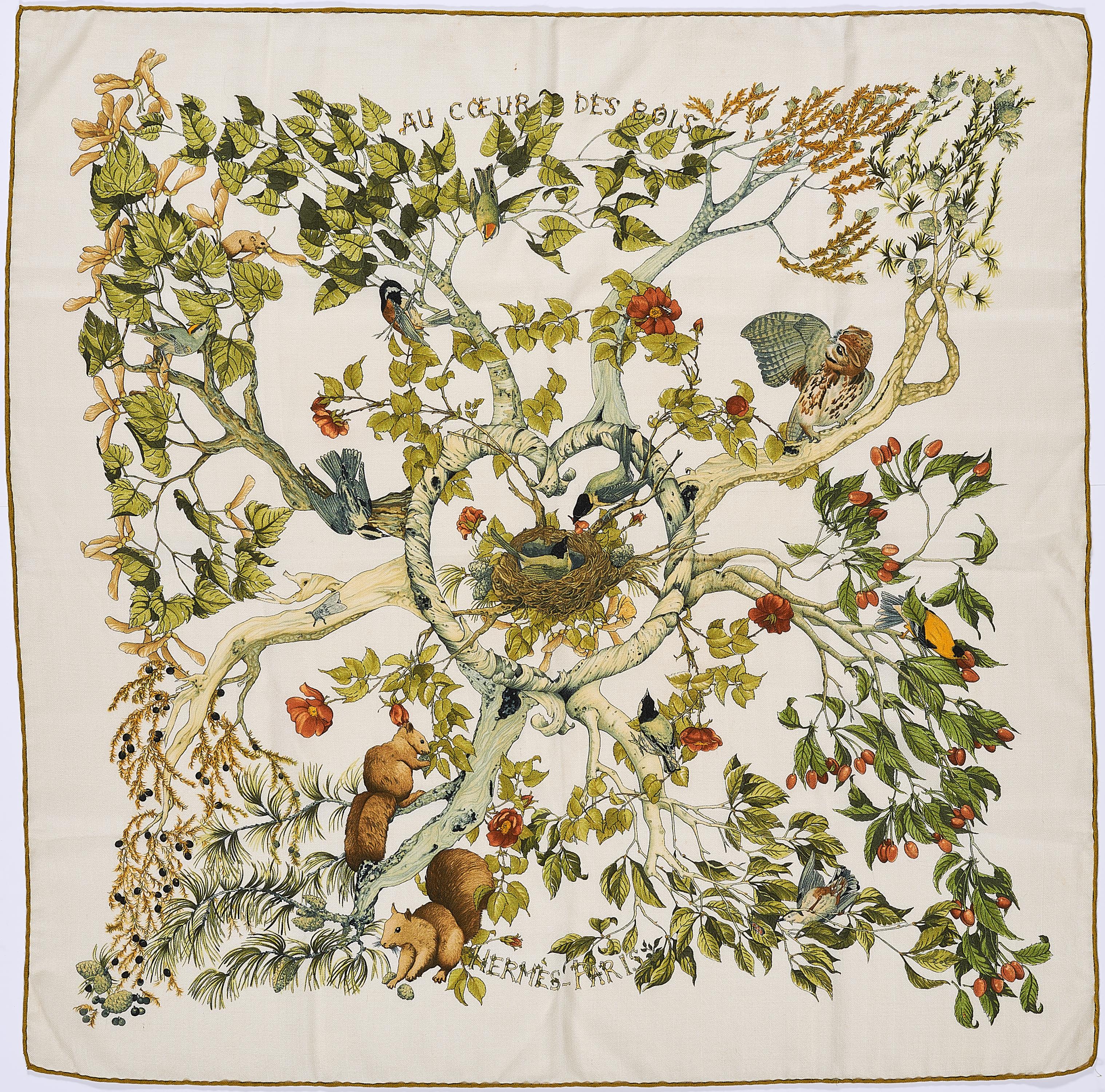 Hermes - Carre AU COEURS DES BOIS, 69664-184, Van Ham Kunstauktionen