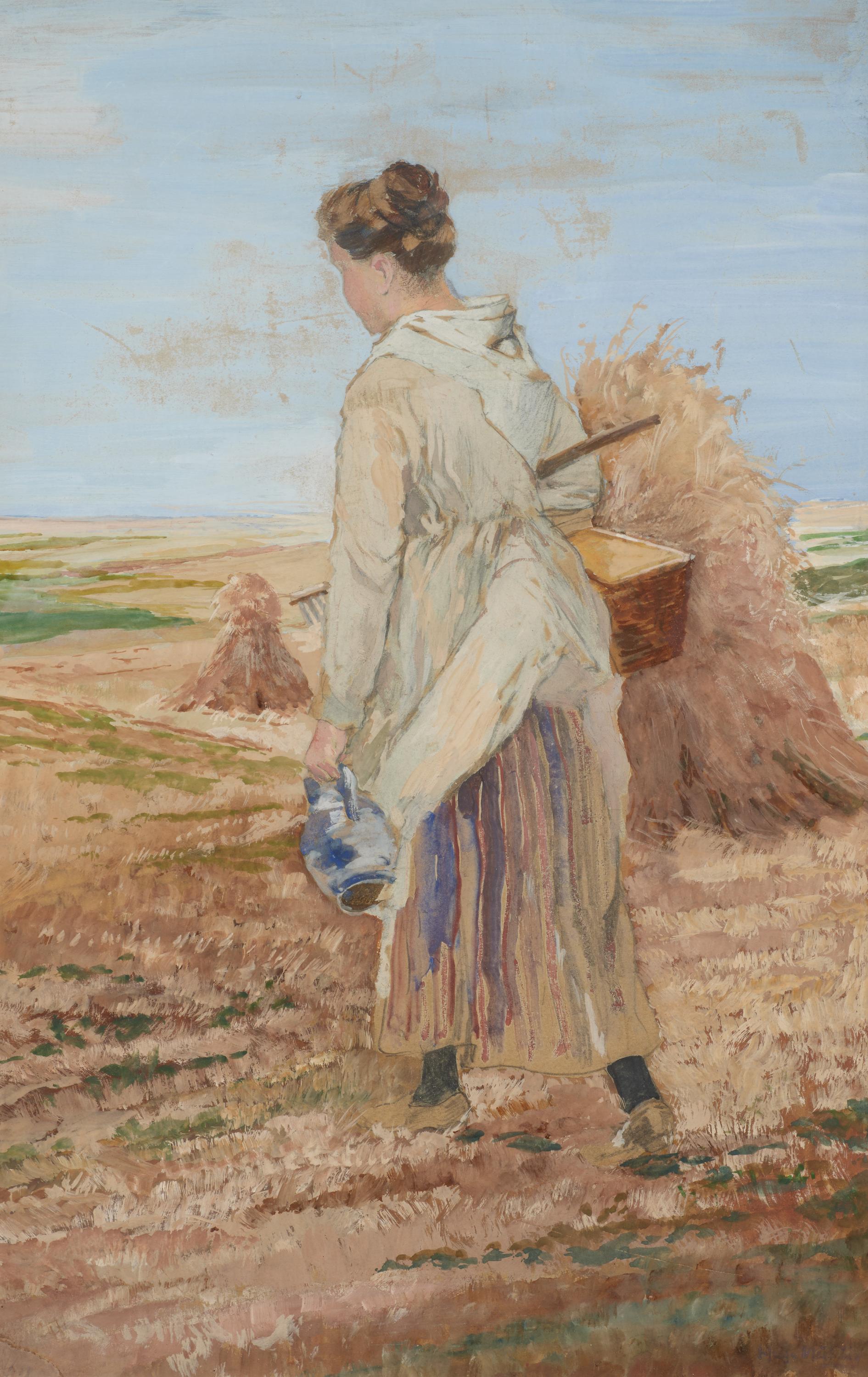 Hugo Mühlig - Bäuerin auf dem Feld, 80609-4, Van Ham Kunstauktionen