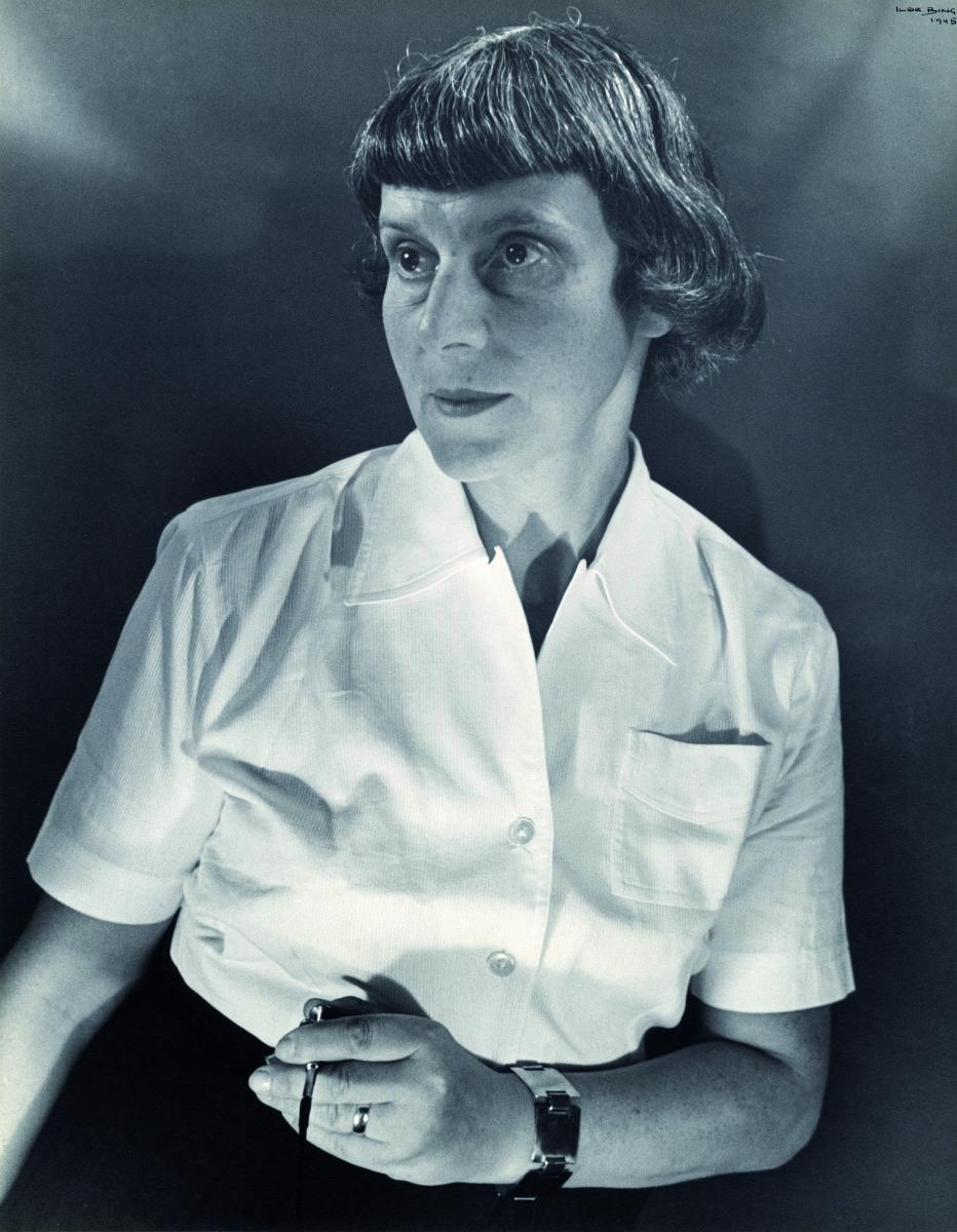 Portrait Künstler Bing Ilse (1899 Frankfurt a.M.  - 1998 New York), ,,