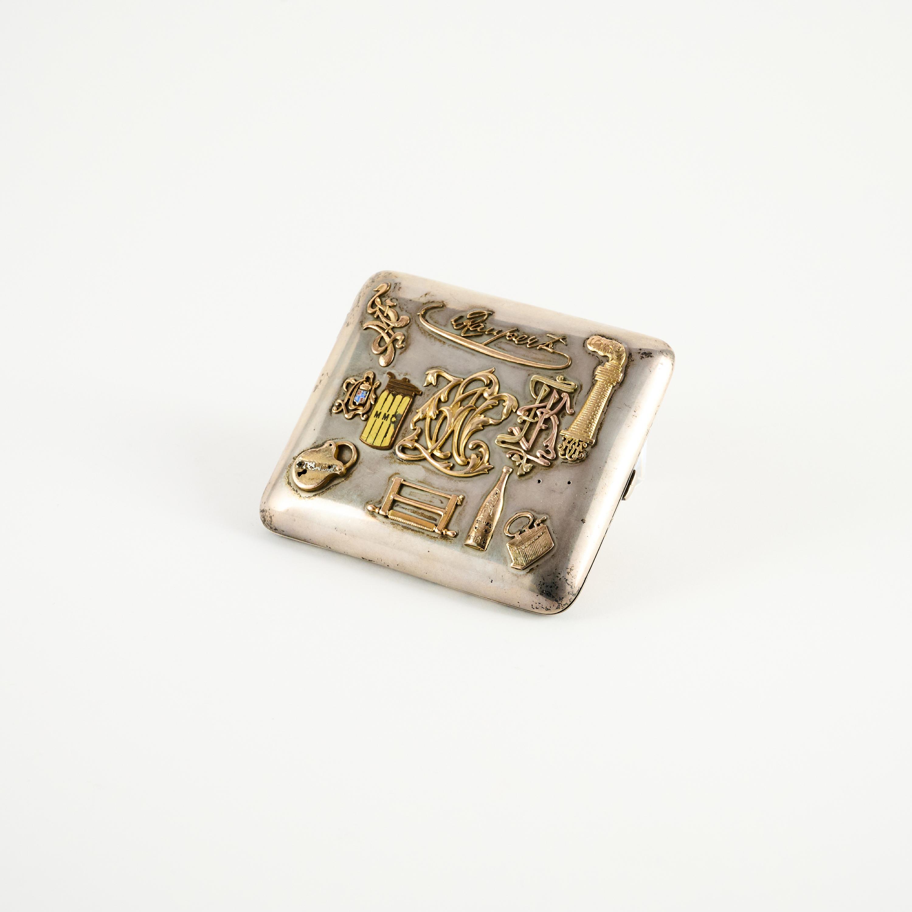 Ivan Petrovich Khlebnikov - Zigarettenetui mit zahlreichen aufgelegten Andenken, 80693-31, Van Ham Kunstauktionen