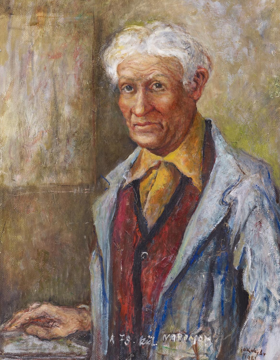 Portrait Künstler Jakoby Július (1903 Kassa/Slowakei  - 1985 Kosice), ,,