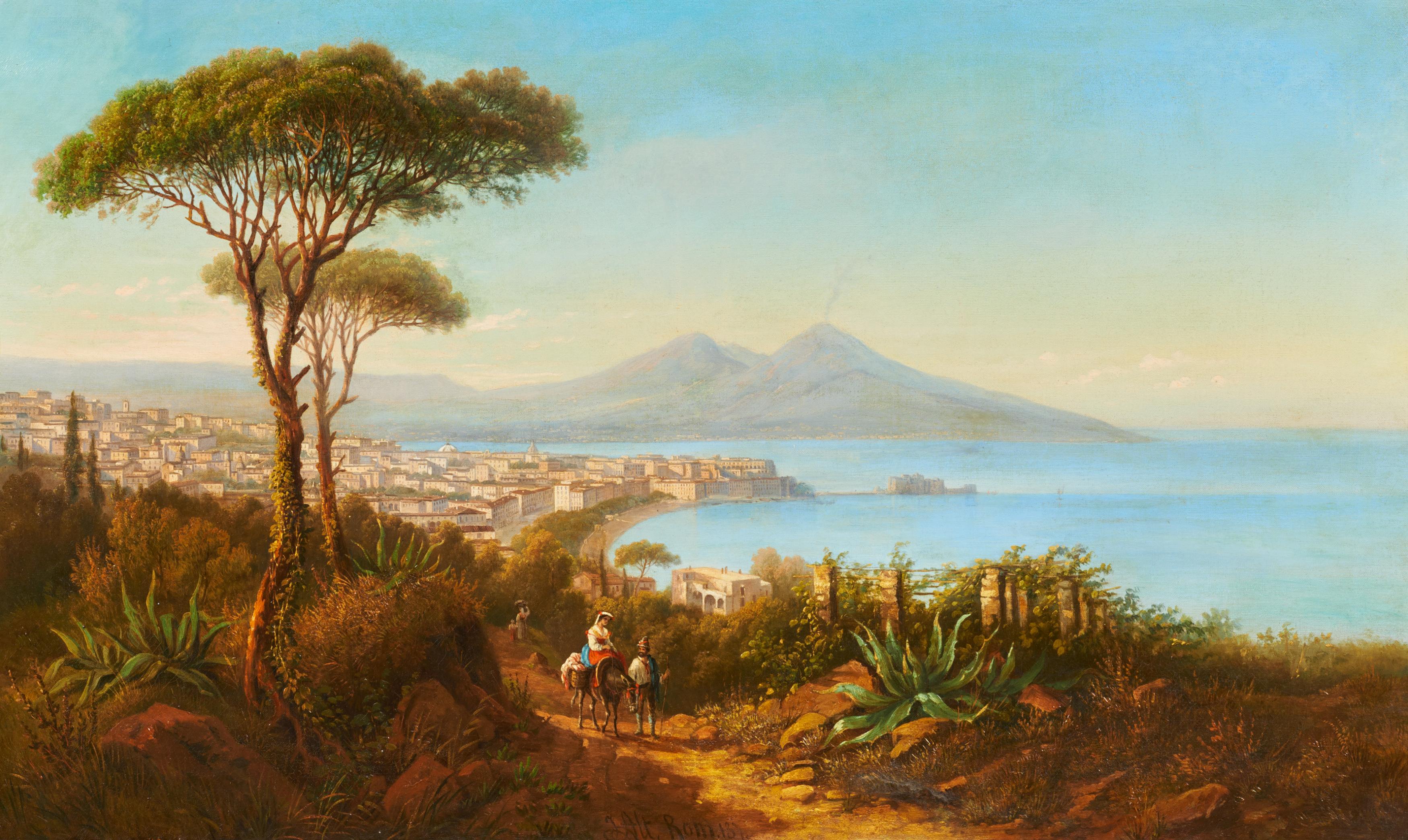 Jacob Alt - Die Bucht von Neapel und der Vesuv, 76066-1, Van Ham Kunstauktionen