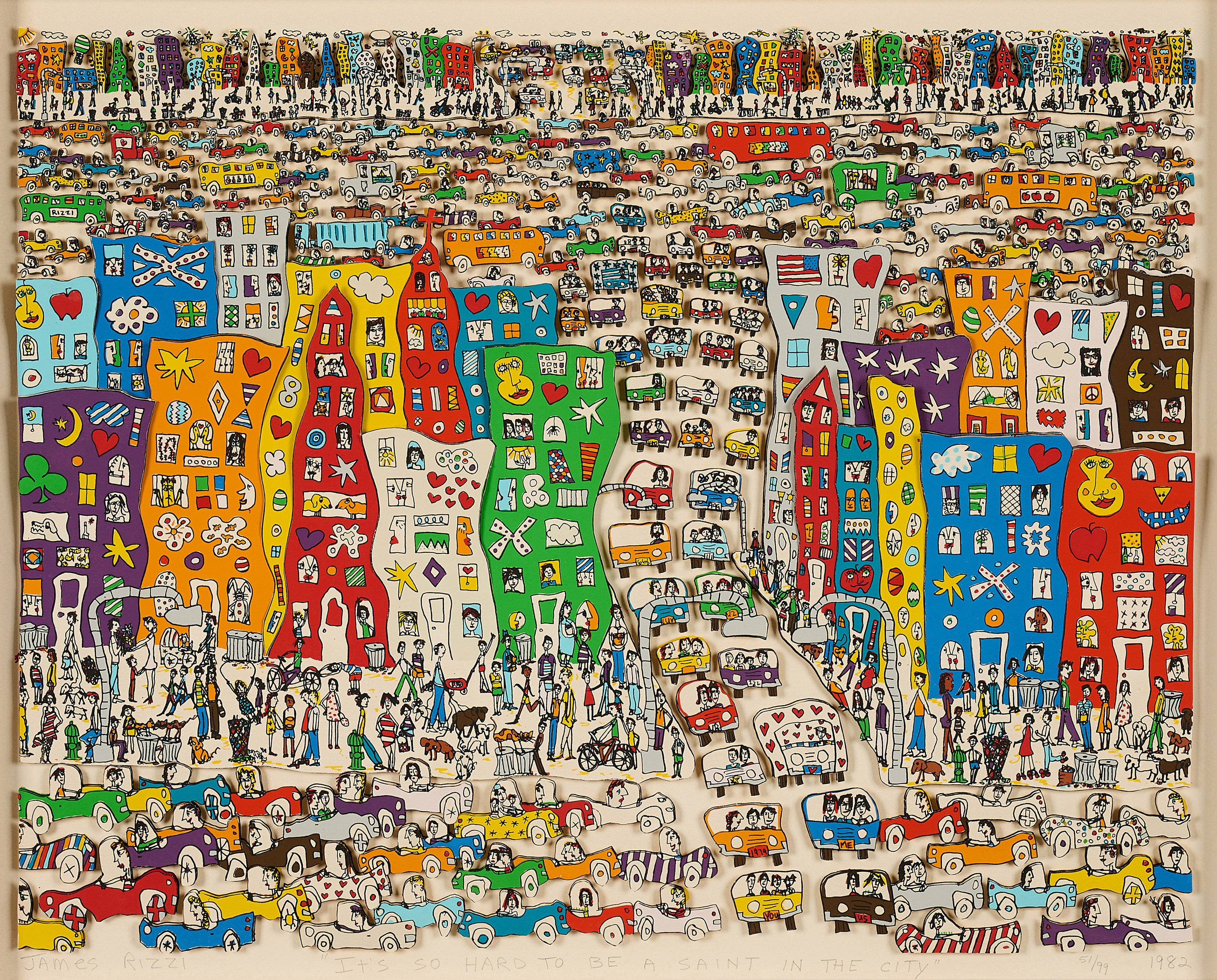 James Rizzi - Its so hard to be a Saint in the City, 81417-6, Van Ham Kunstauktionen