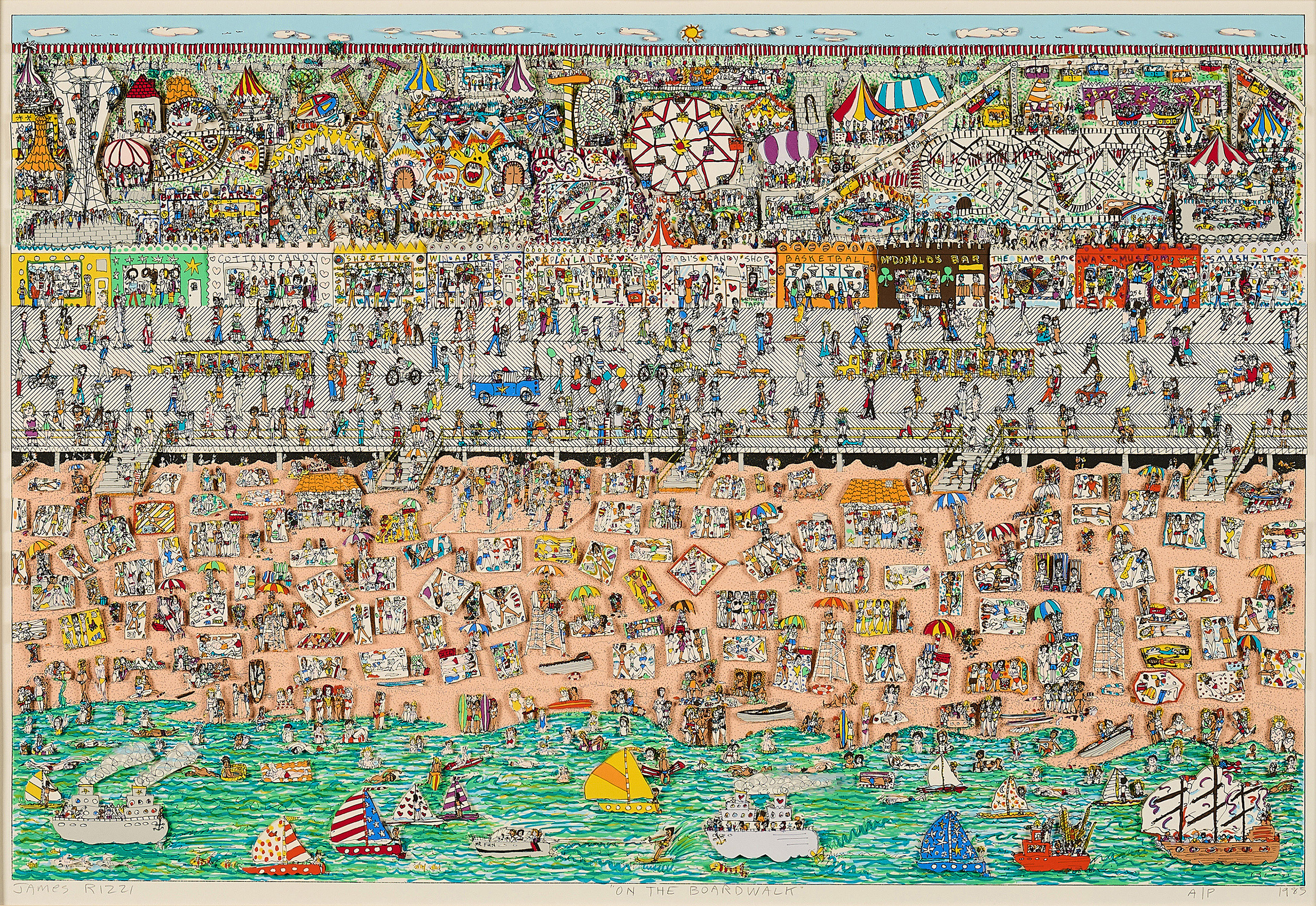 James Rizzi - On the Boardwalk, 81417-7, Van Ham Kunstauktionen
