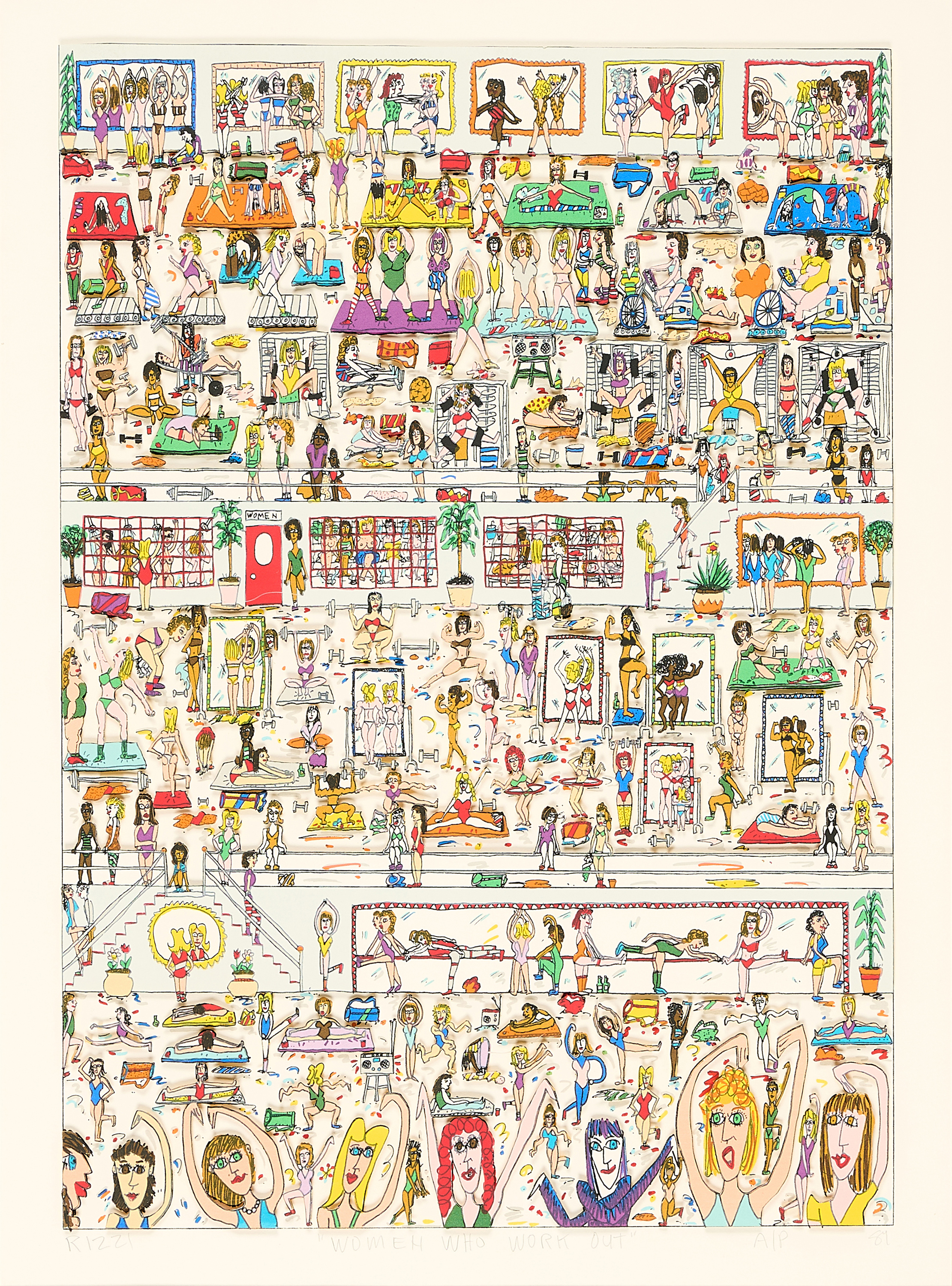 James Rizzi - Women who work out, 81550-10, Van Ham Kunstauktionen