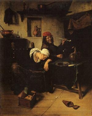 Portrait Künstler Steen Jan Havicksz (1626 Leiden  - 1679 Leiden),17.Jh. ,,