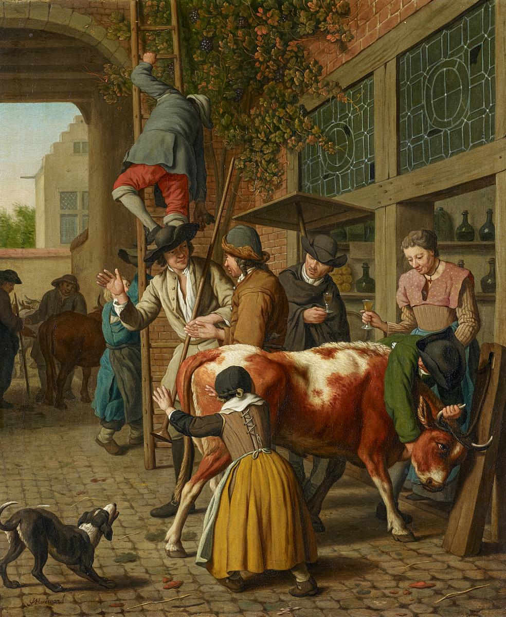Jan Josef dAE Horemans - Viehmarkt in einer flaemischen Stadt, 57704-11, Van Ham Kunstauktionen