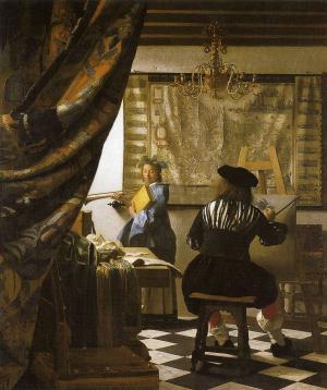 Portrait Künstler Vermeer Jan ((vor) 1656 Haarlem  - 1705 Haarlem),17.Jh.…