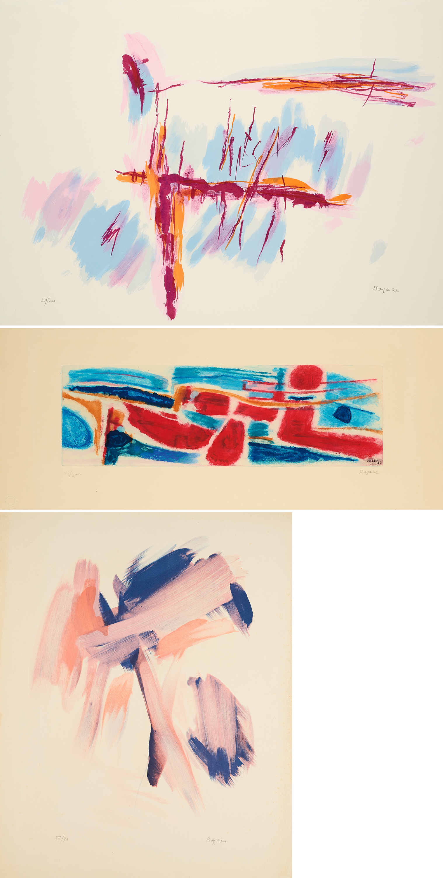 Jean Rene Bazaine - Konvolut von 3 Druckgrafiken, 60174-462, Van Ham Kunstauktionen