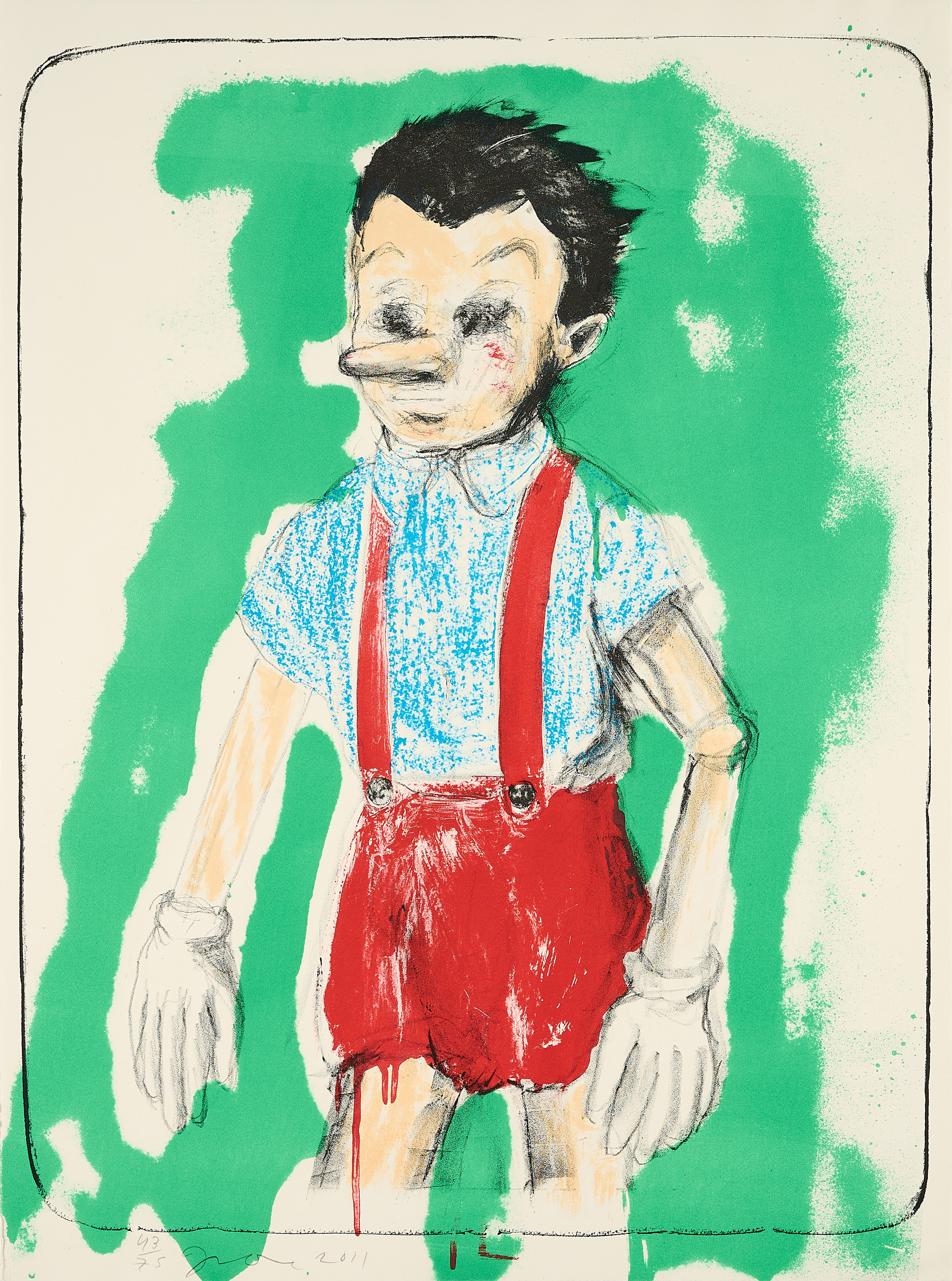 Jim Dine - Pinocchio coming from the green, 79618-2, Van Ham Kunstauktionen
