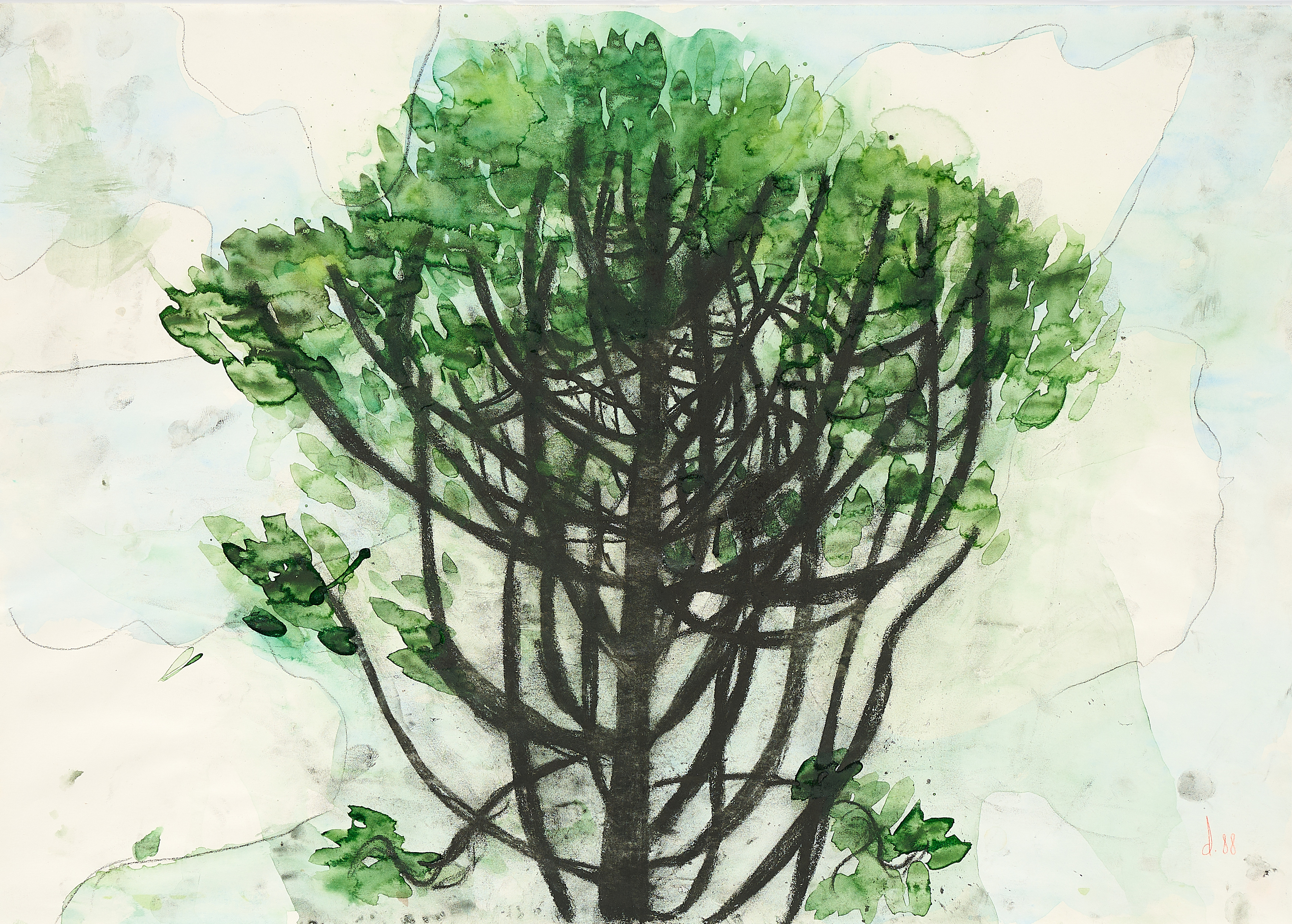 Jiri Georg Dokoupil - Ohne Titel Baum, 81958-8, Van Ham Kunstauktionen