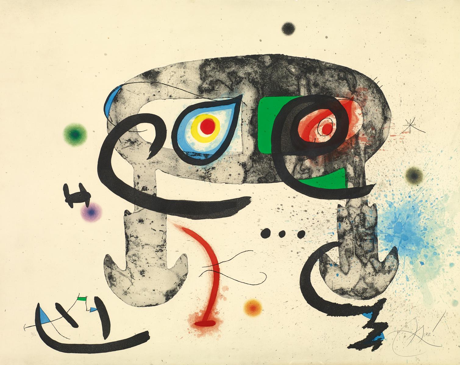 Joan Miro - Le hibou blasphemateur, 60590-3, Van Ham Kunstauktionen